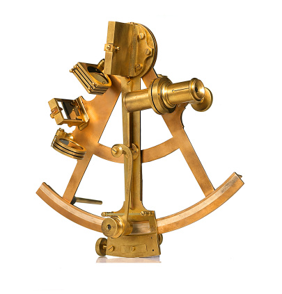 An antique brass sextant (Jody Dole / Getty Images)