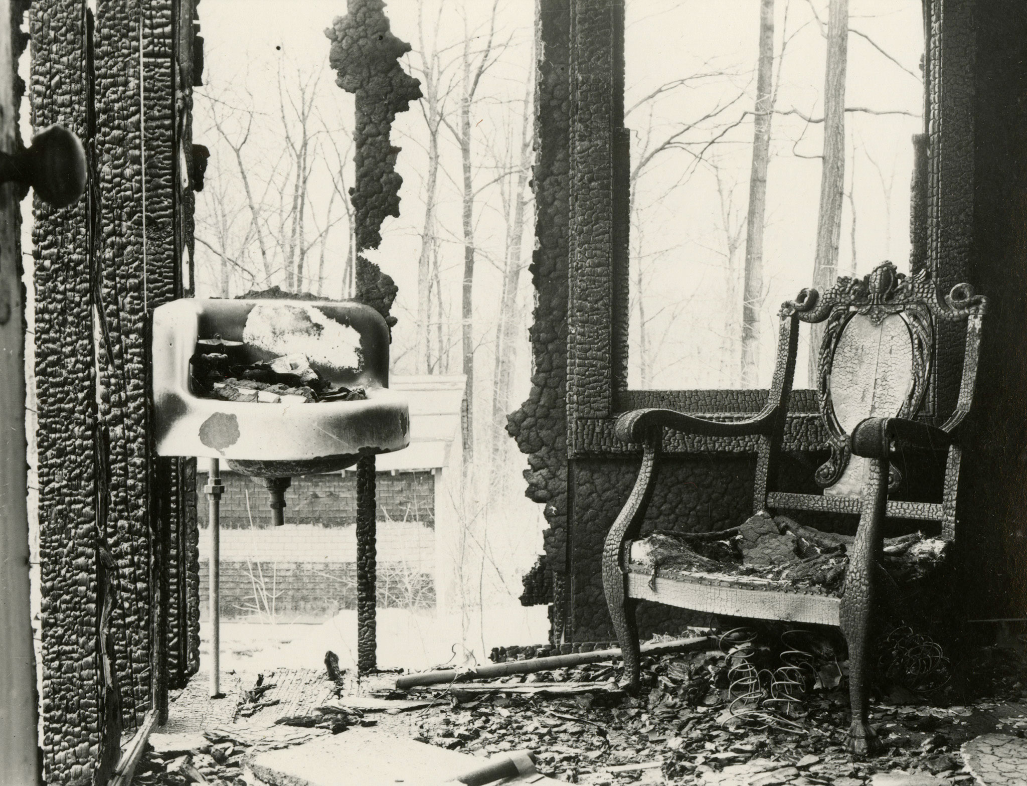 Burned House Interior, c. 1938