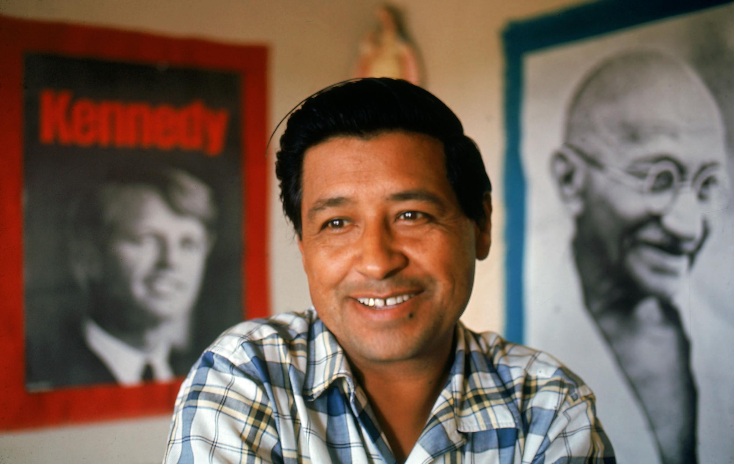 Portrait of United Farm Workers leader Cesar Chavez, 1968.