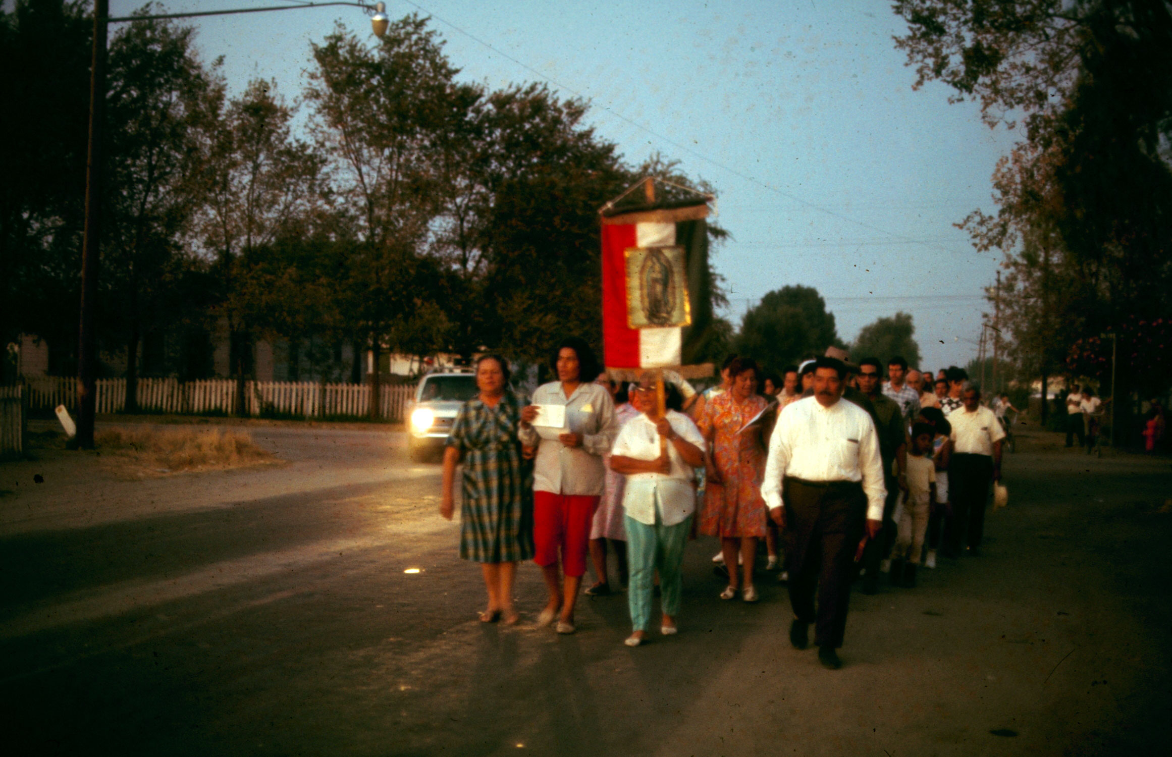 Grape pickers strike in Delano, California, 1968.