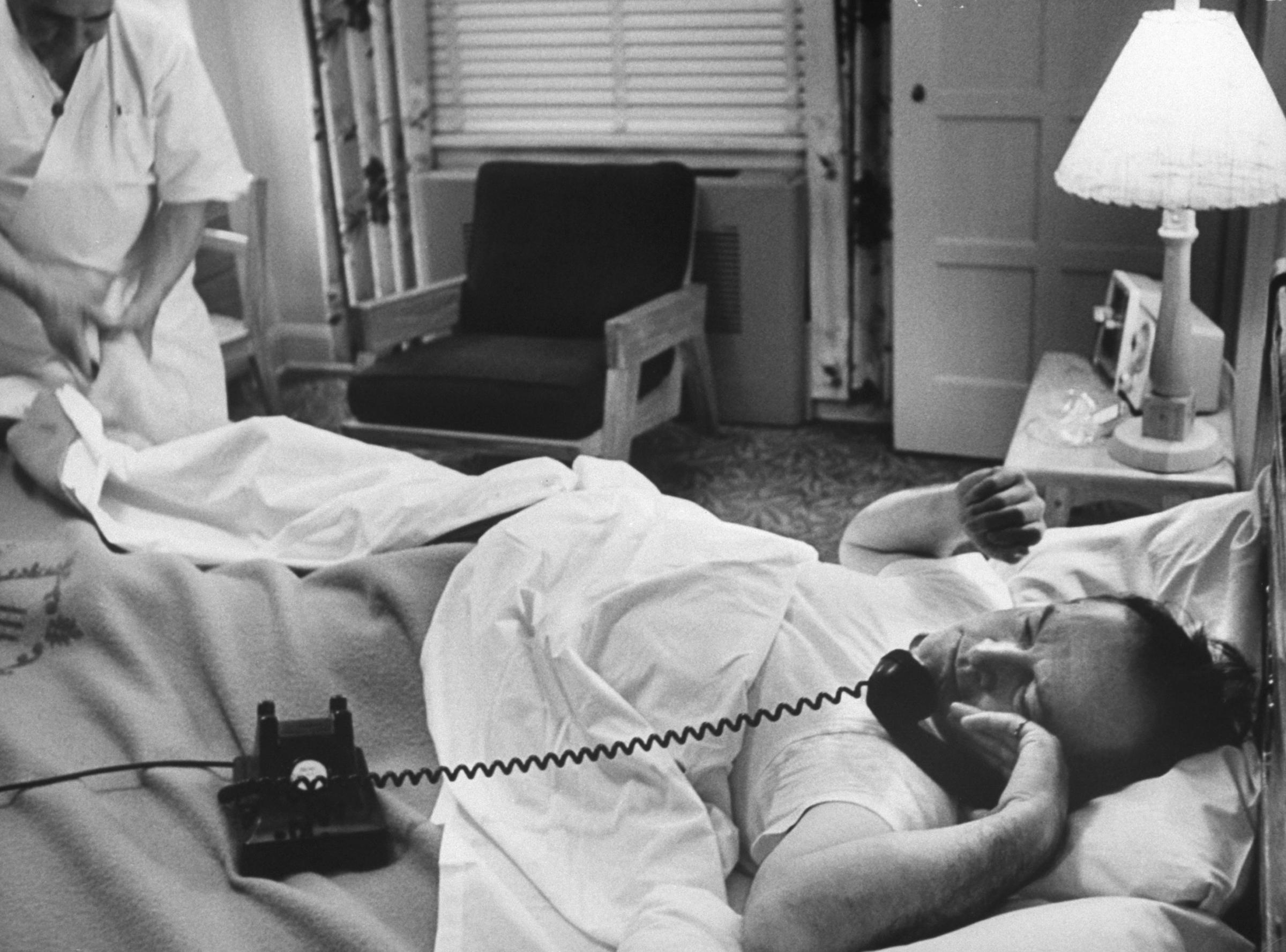 Bob Hope on the phone, 1962.