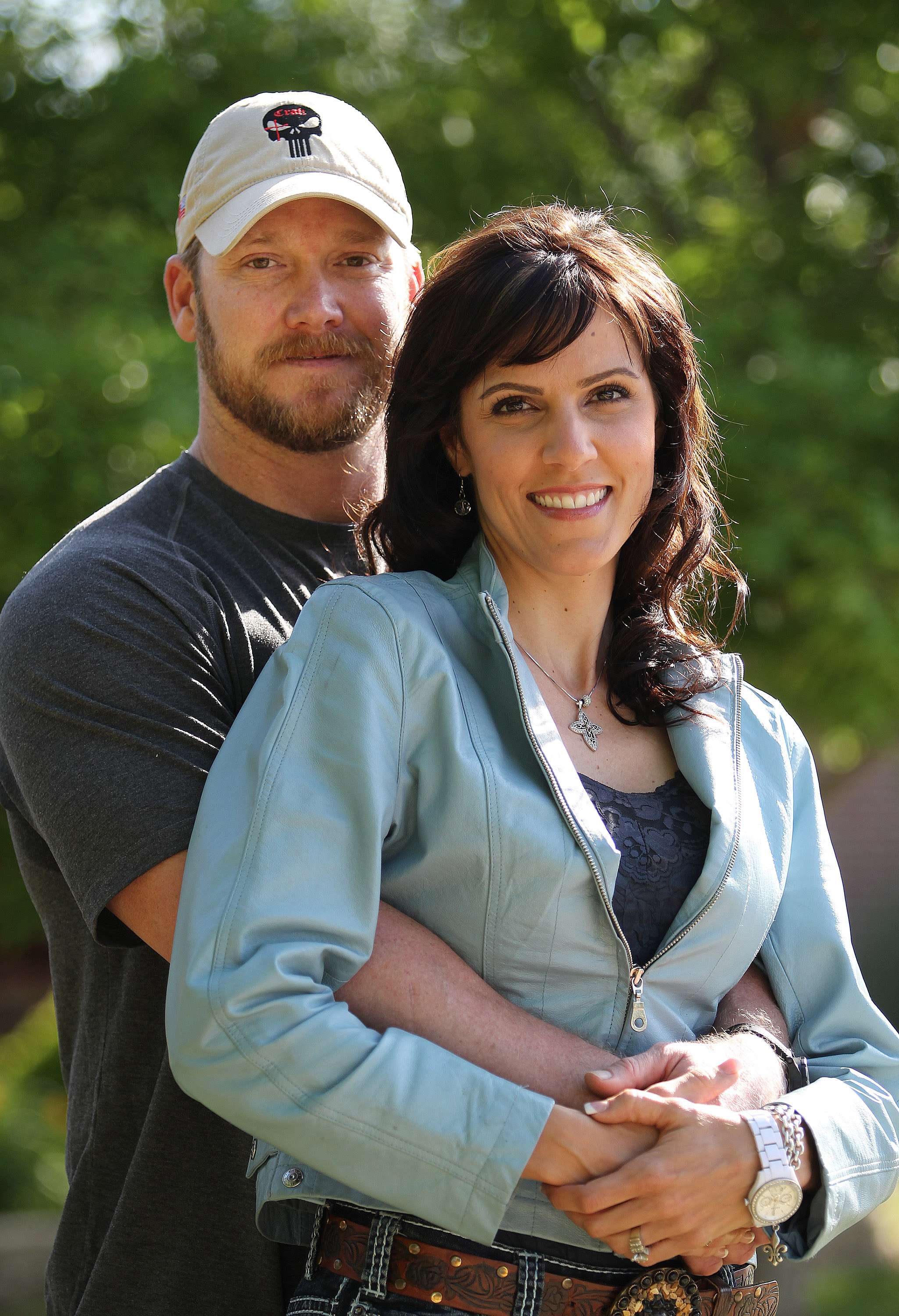 Chris Kyle, a retired Navy SEAL and bestselling author of the book "American Sniper: The Autobiography of the Most Lethal Sniper in U.S. Military History," is seen with his wife, Taya, April 6, 2012. (Fort Worth Star-Telegram&mdash;MCT via Getty Images)