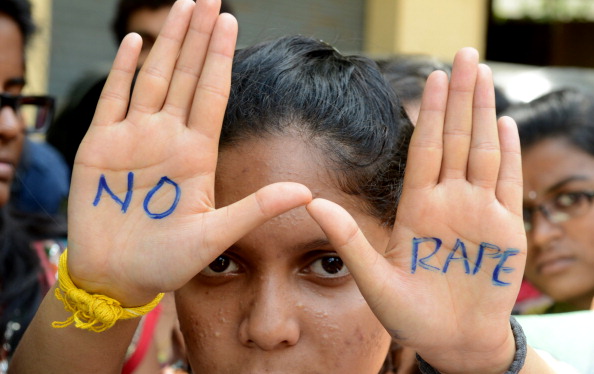 Indian students of Saint Joseph Degree college participate in an anti-rape protest in Hyderabad, India, on Sept. 13, 2013 (Noah Seelam—AFP/Getty Images)