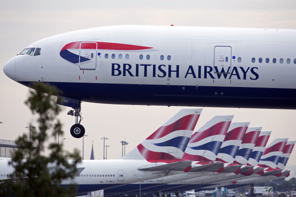 A British Airways aircraft prepares to land at Heathrow airport in London on Sept. 30, 2013. (Bloomberg/Getty Images)