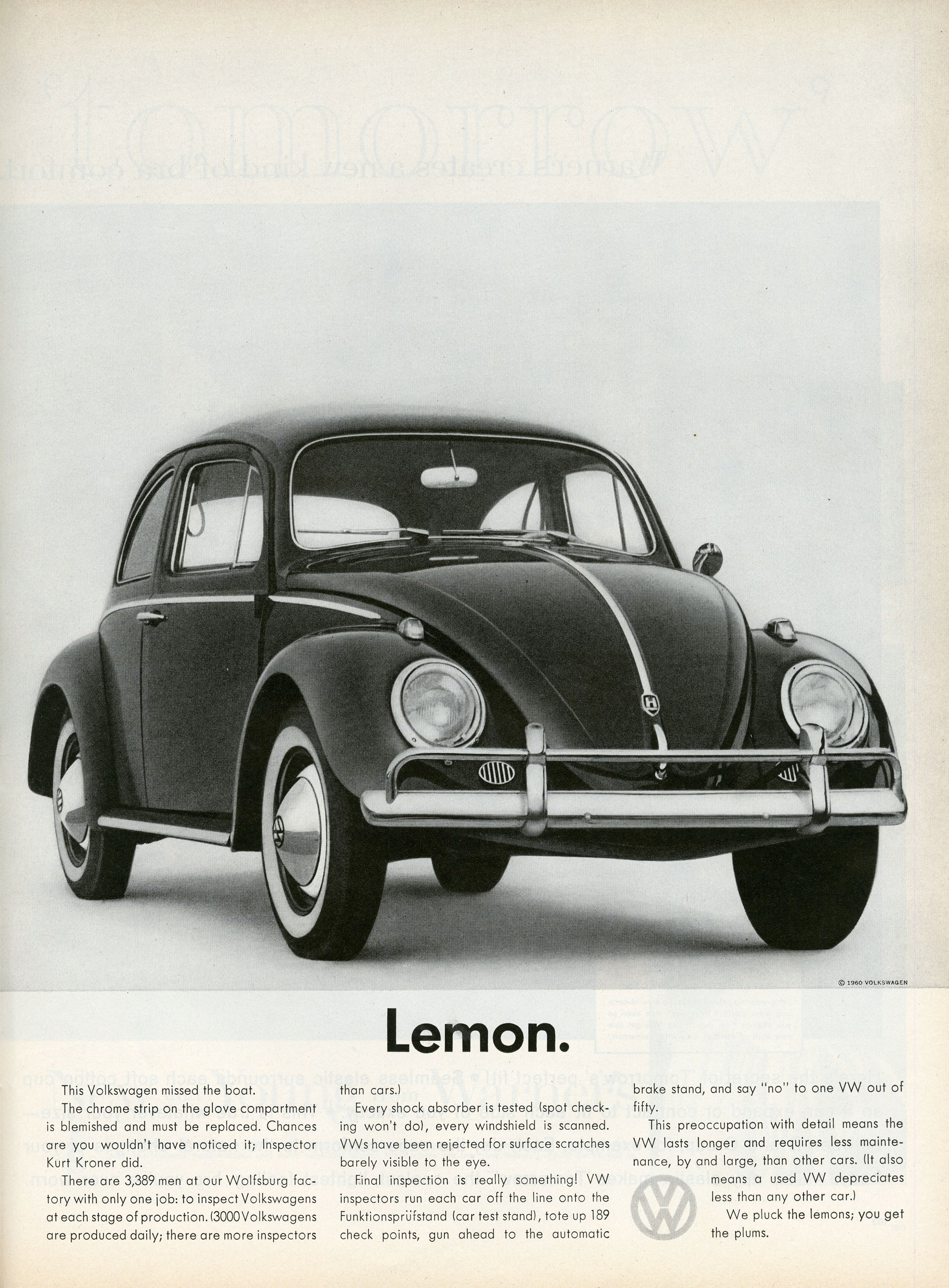 LIFE Magazine Volkswagon Ad, 1960