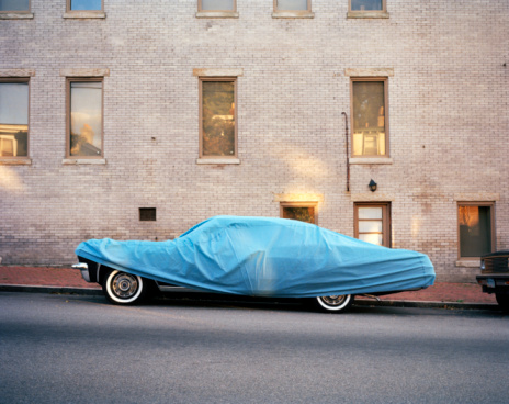 car-covered-blue