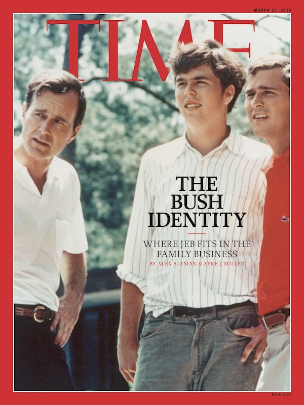 George H.W. Bush, Jeb Bush and George W. Bush on the Mar. 16, 2015, cover of TIME