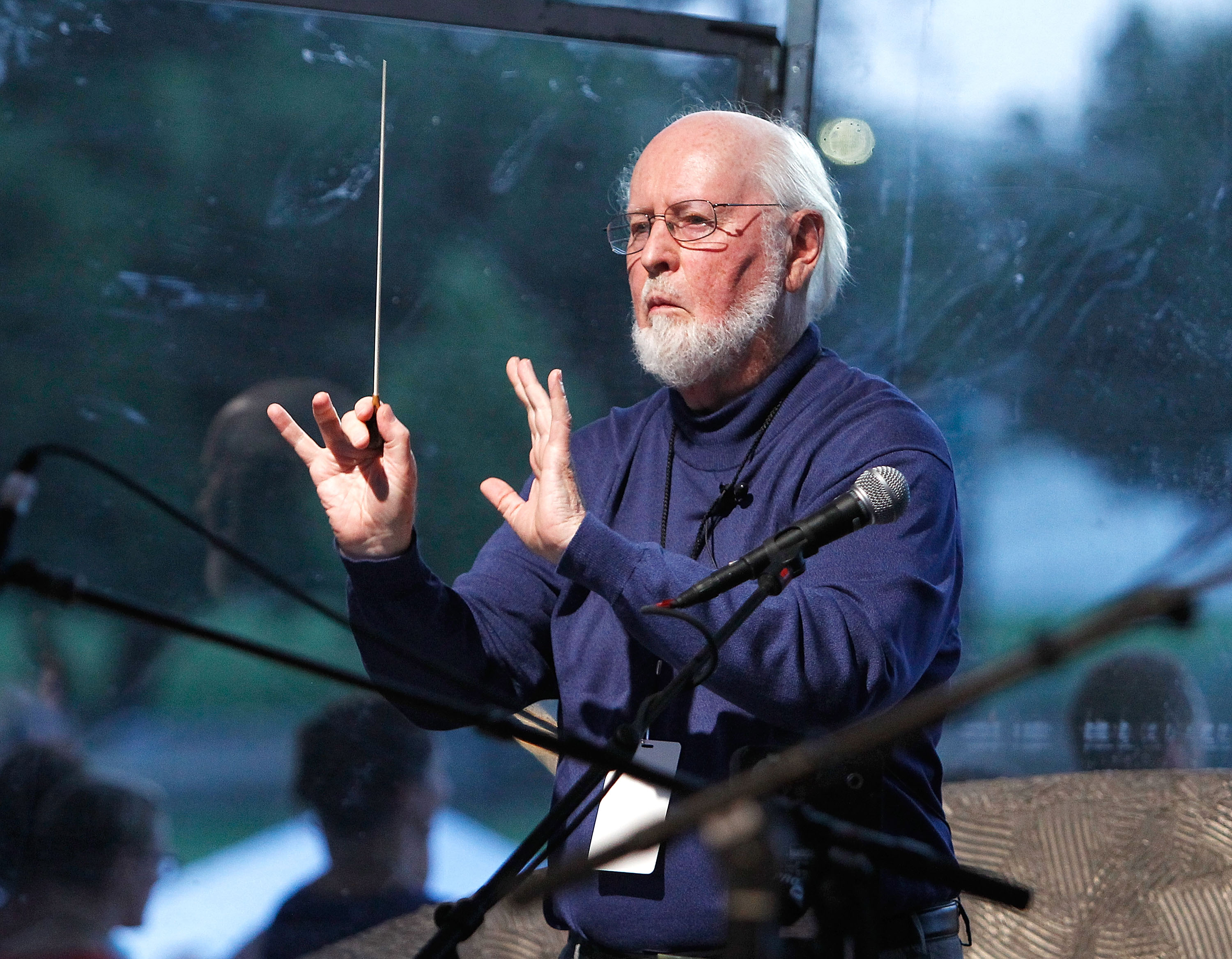 Conductor John Williams debuts his new version of the The Star-Spangled Banner (Paul Morigi—2014 Getty Images)