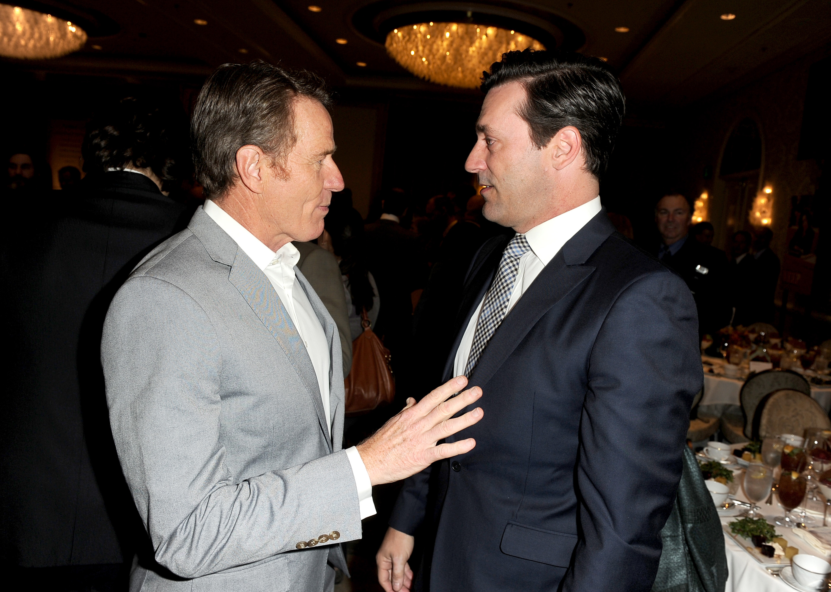 Actors Bryan Cranston (L) and Jon Hamm attend the 14th annual AFI Awards Luncheon (Kevin Winter&mdash;Getty Images for AFI)