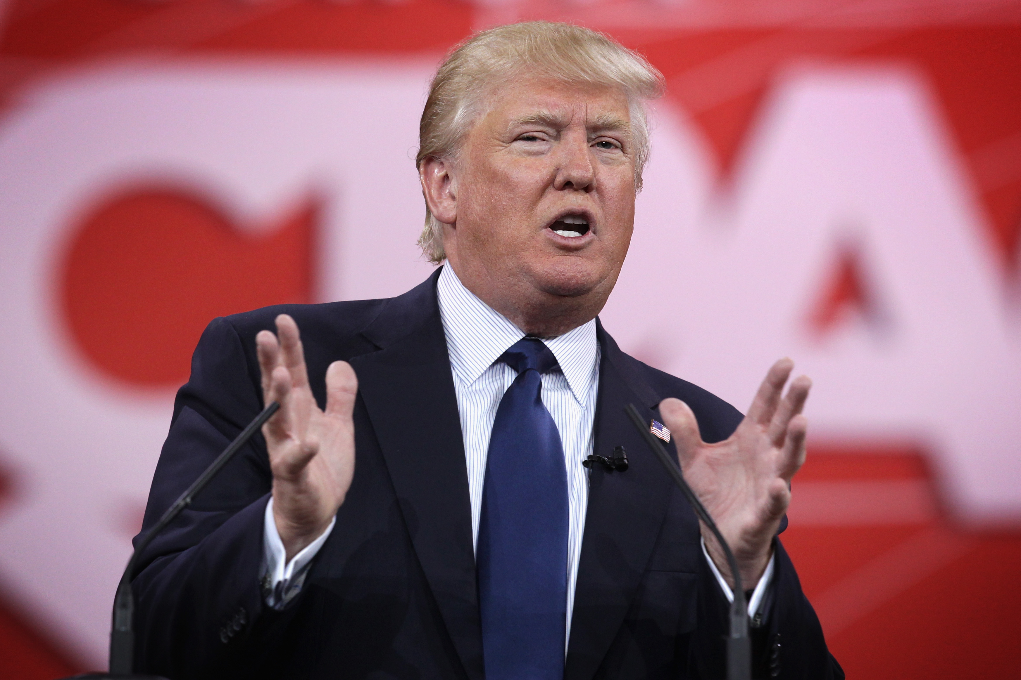 Donald Trump speaks at the Conservative Political Action Conference in February. (Alex Wong—Getty Images)