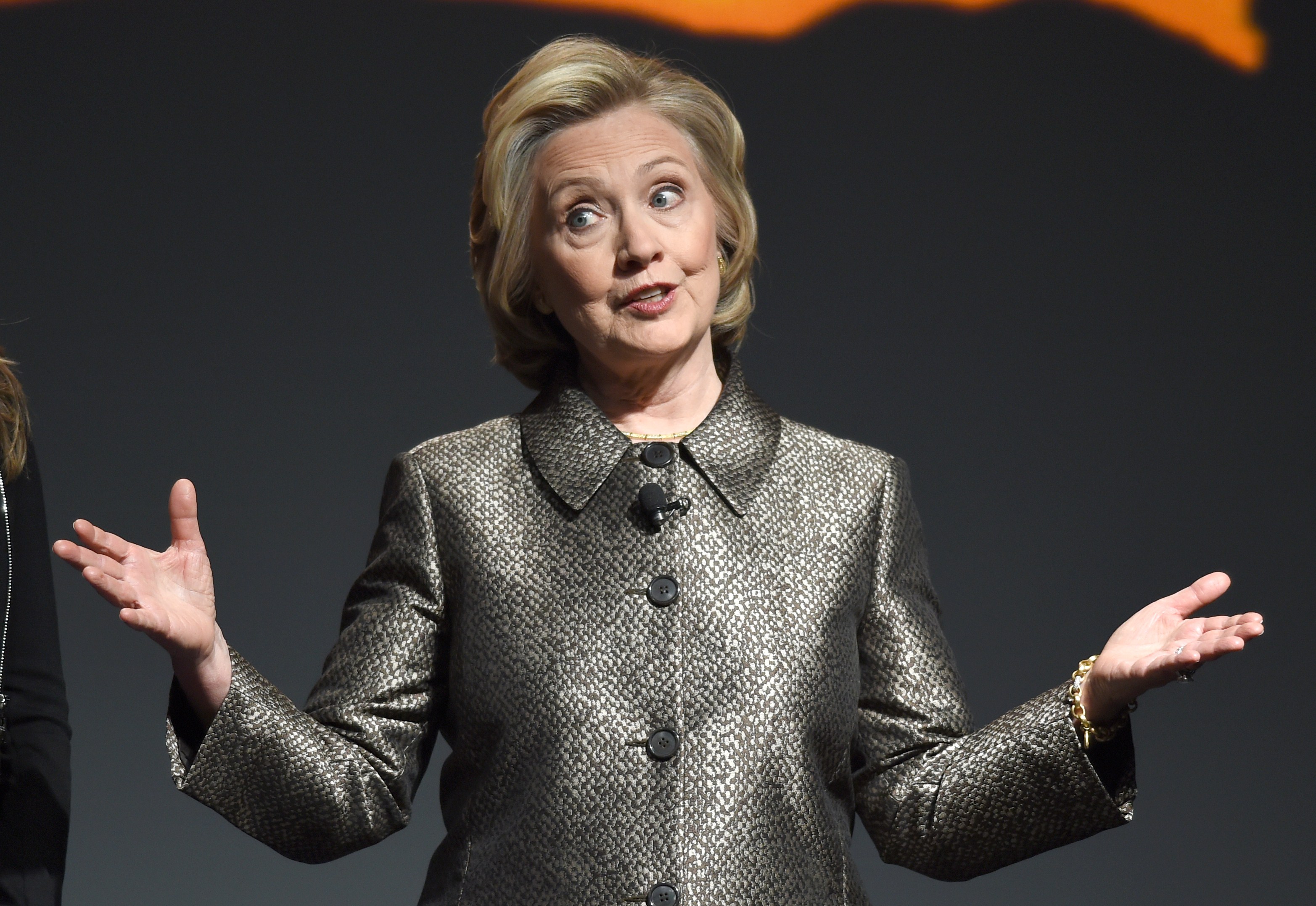 Hillary Clinton speaks at a women's equality event March 9, 2015 in New York. (DON EMMERT&mdash;AFP/Getty Images)