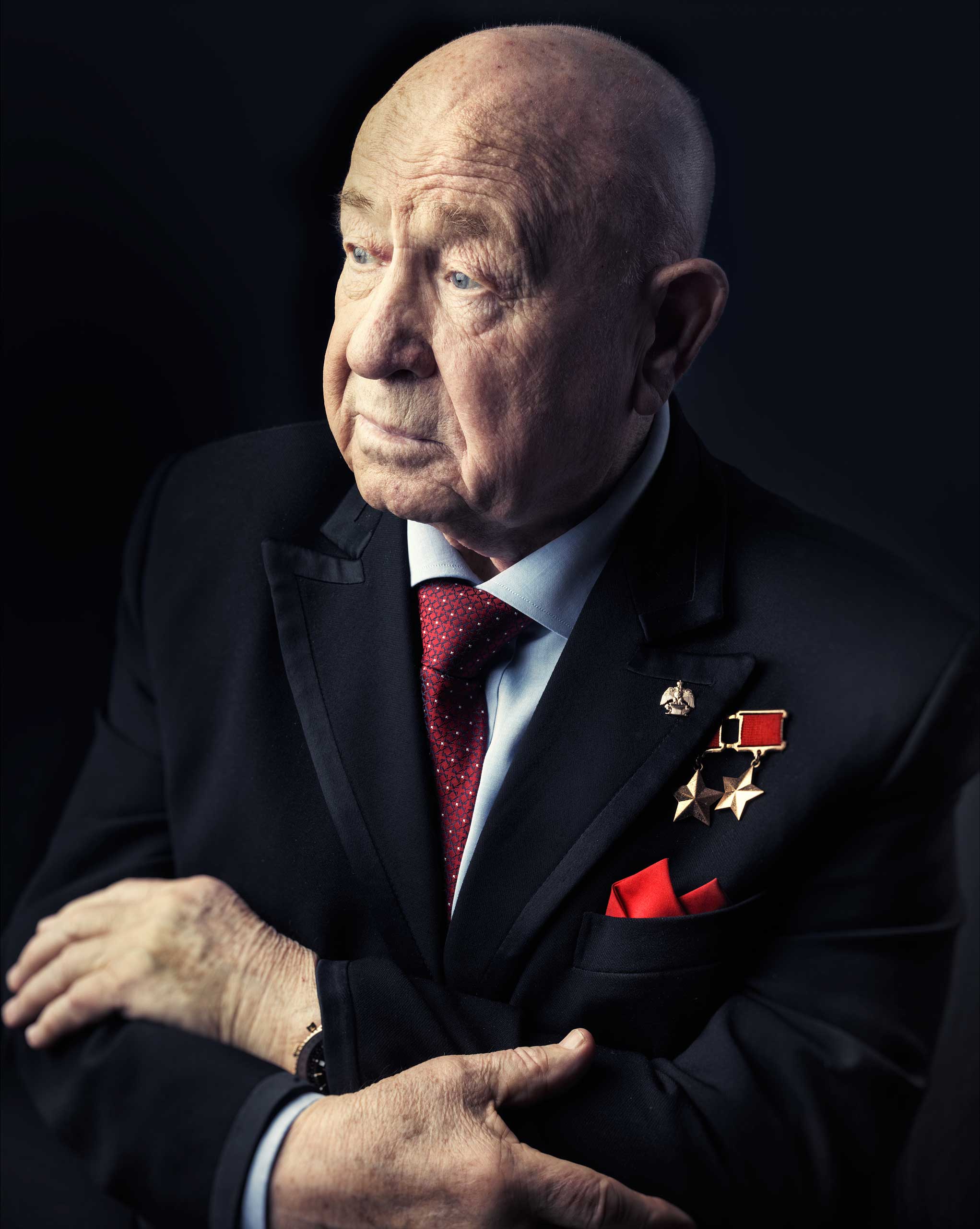 Alexei Leonov, the first man to walk in space, photographed at the age of 80 in his office in Moscow on March 12, 2015. (Marco Grob for TIME)