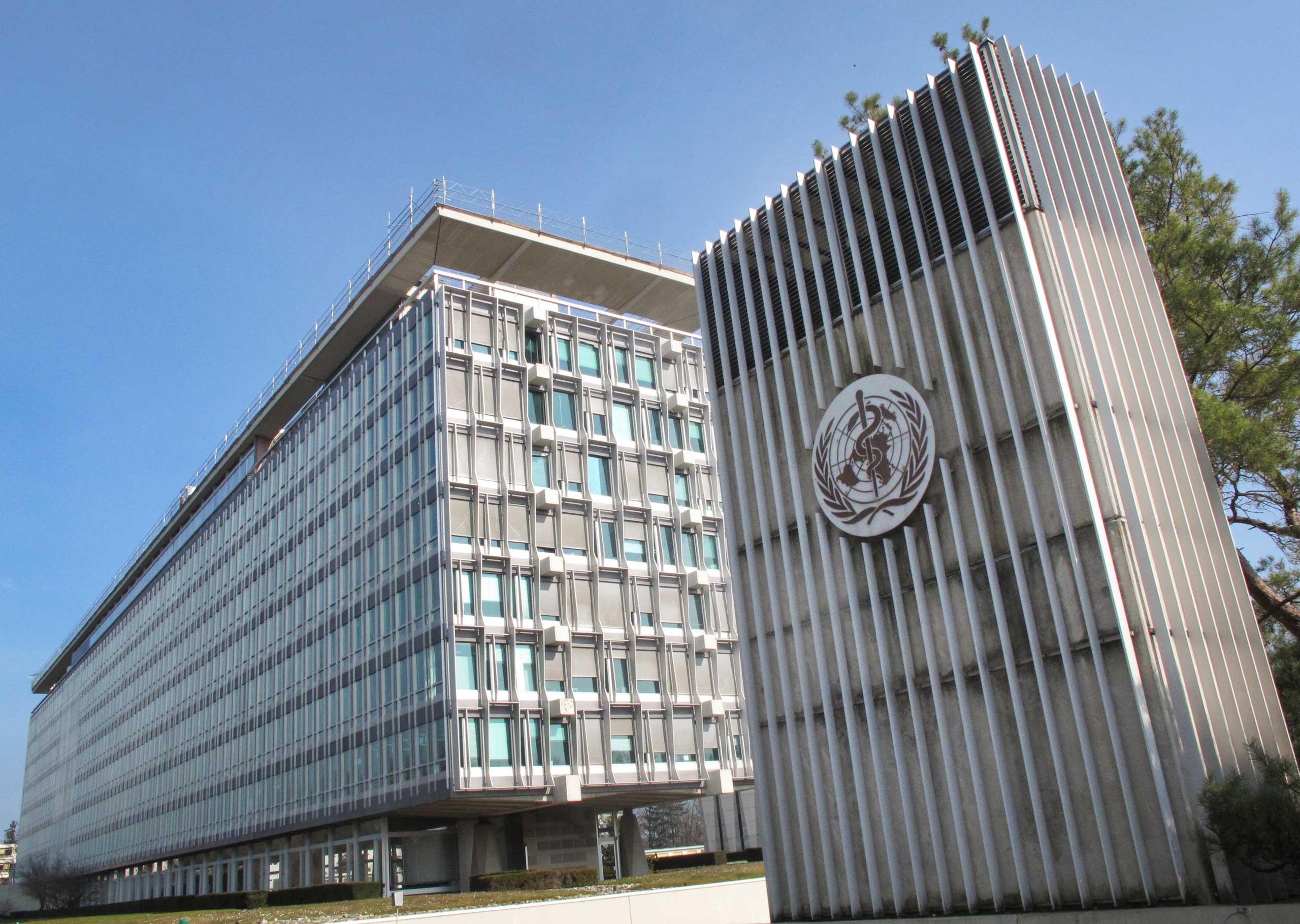 The World Health Organization (WHO) headquarters building in Geneva, Switzerland on Wednesday, March 11, 2015 . (Raphael Satter — AP)