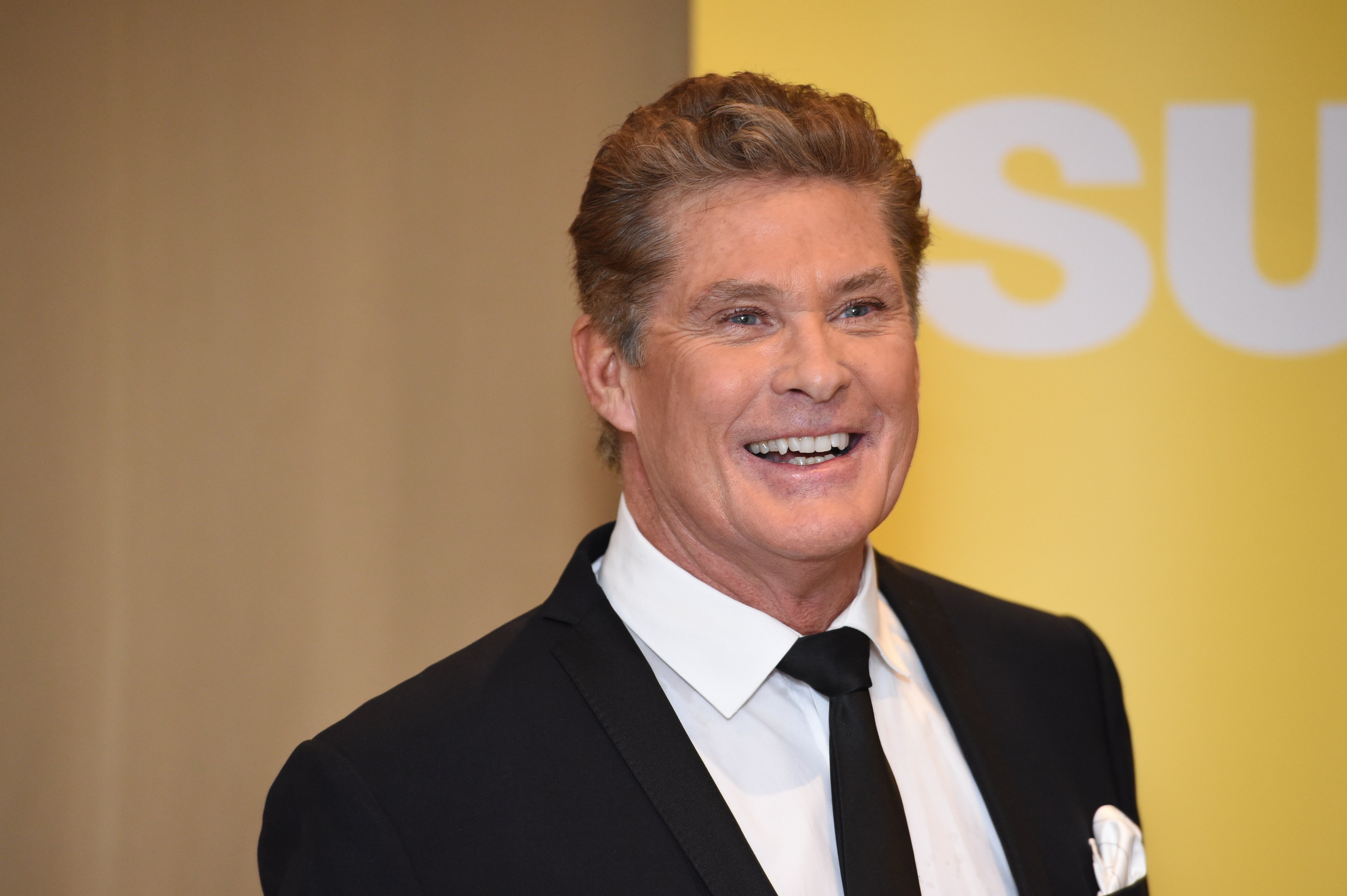American actor and personality David Hasselhoff during a press conference in Helsinki, Finland on Jan. 16, 2015.