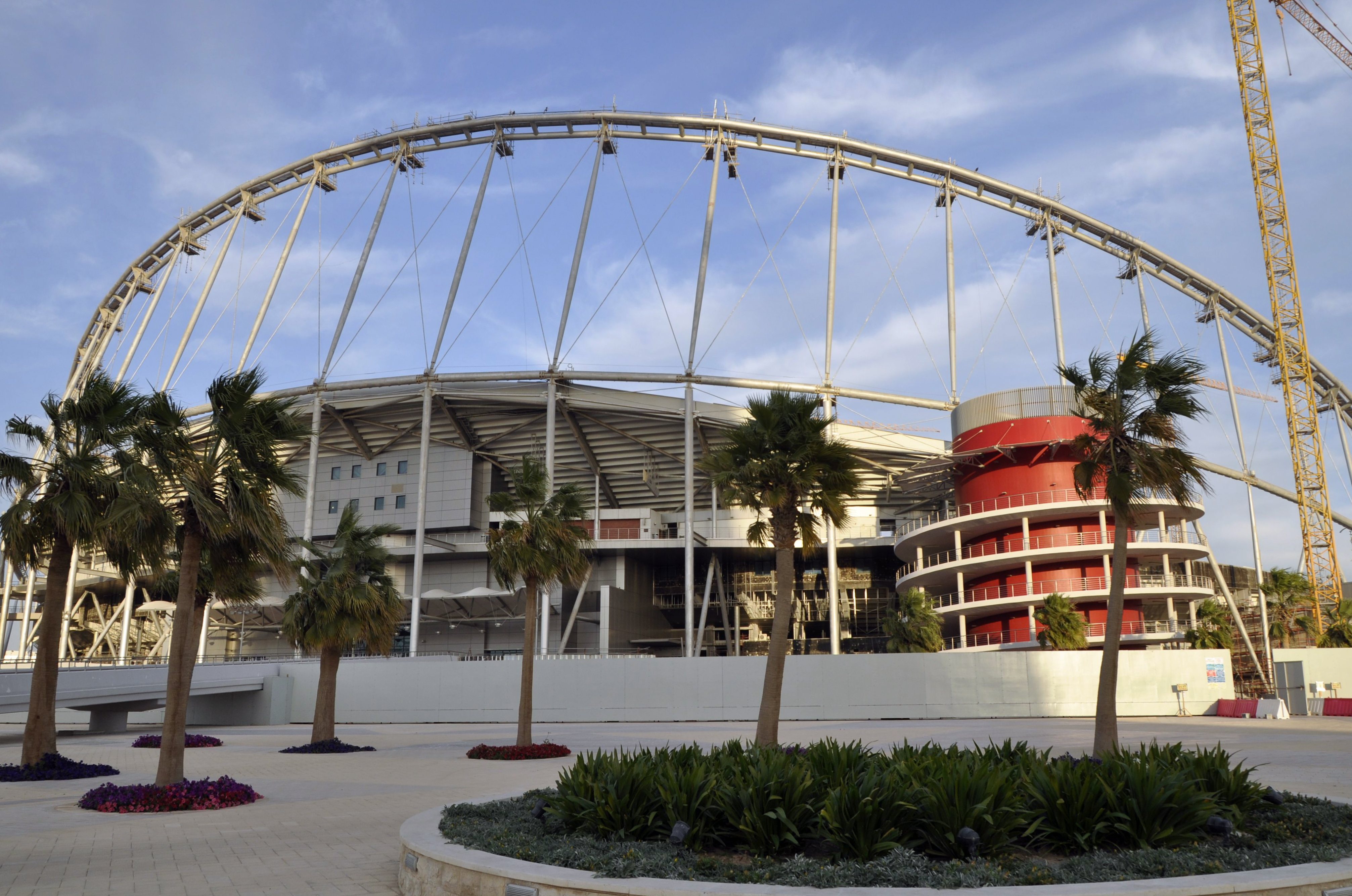 The Chalifa International Stadium (pictured during preparations for 2022 FIFA World Cup) in sporting complex Aspire Zone in Doha, Qatar on Jan. 20, 2015.