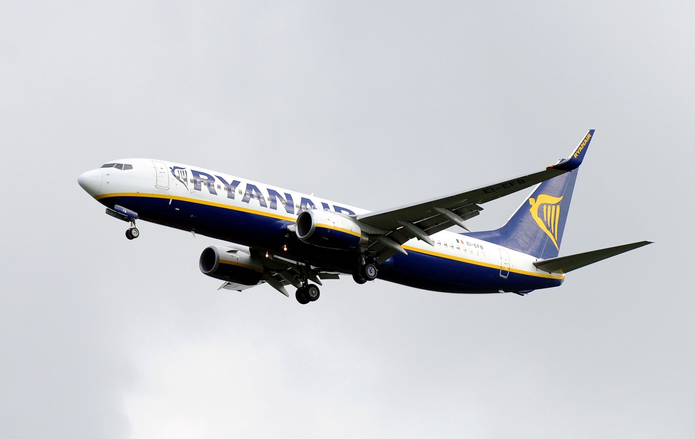 A Ryanair Boeing 737 on May 29, 2014.