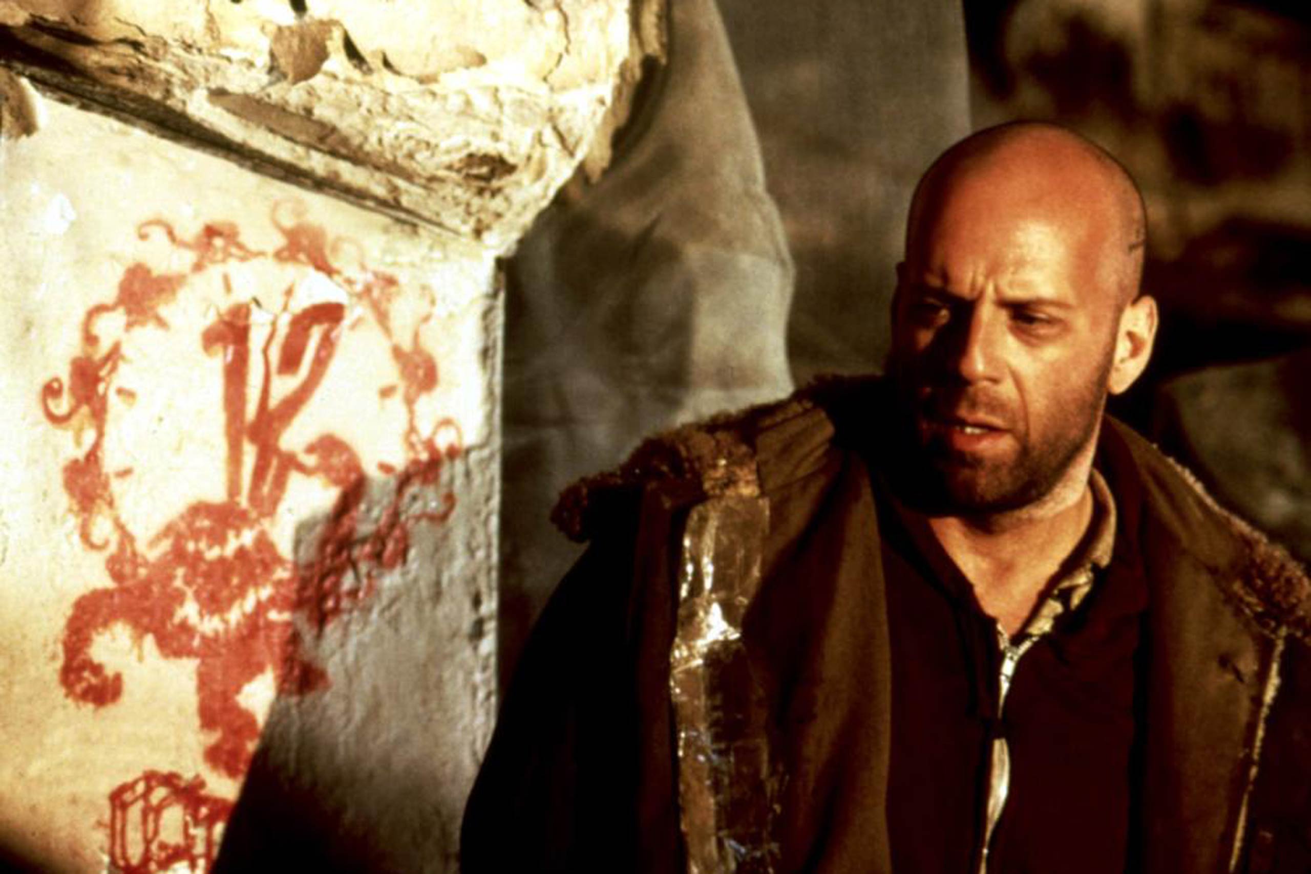 Bruce Willis as James Cole in 12 Monkeys, 1995.