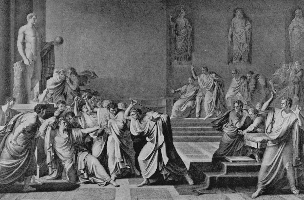 The assassination of Julius Caesar at the Senate in Rome, Mar. 15, 44 BC. (Archive Photos / Getty Images)