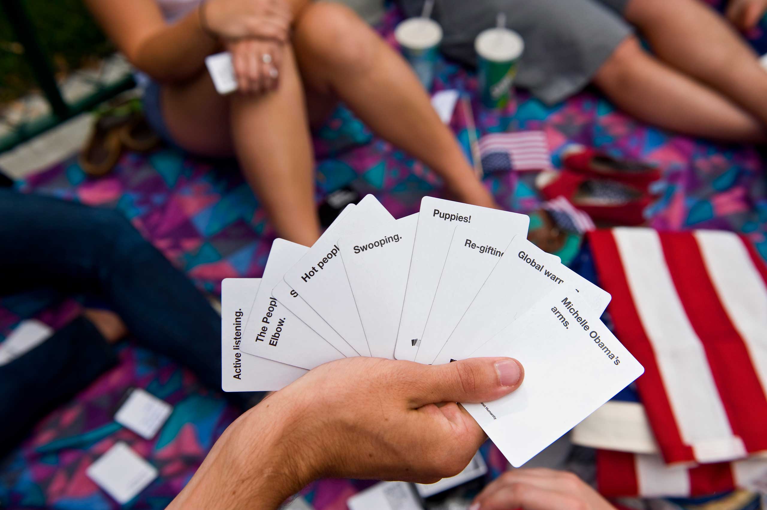 Students play Cards Against Humanity in Denver. (Brian Cahn—Zuma Press/Corbis)