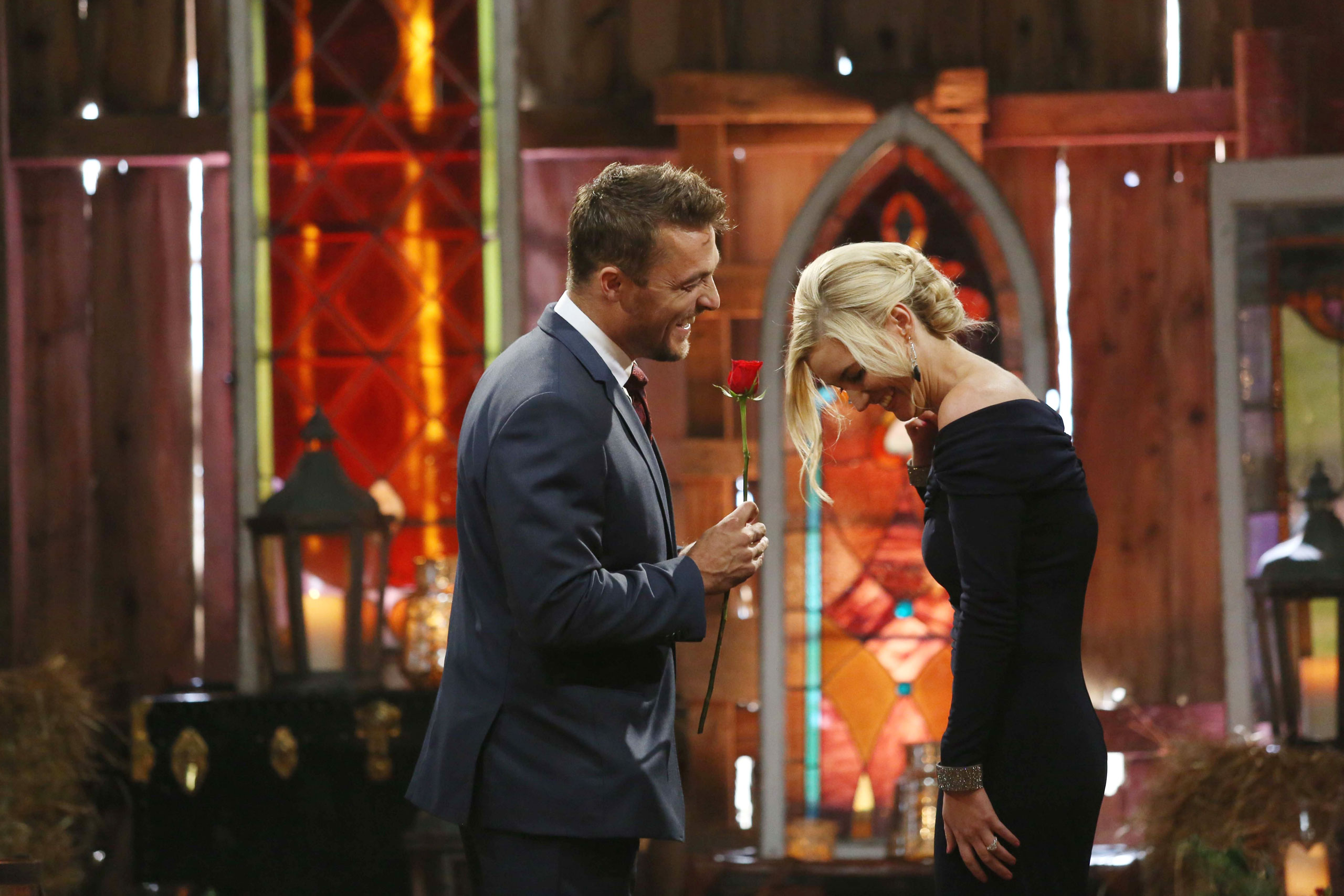 Chris Soules proposes to Whitney Bischoff on the Season Finale of "The Bachelor," on March 9, 2015.