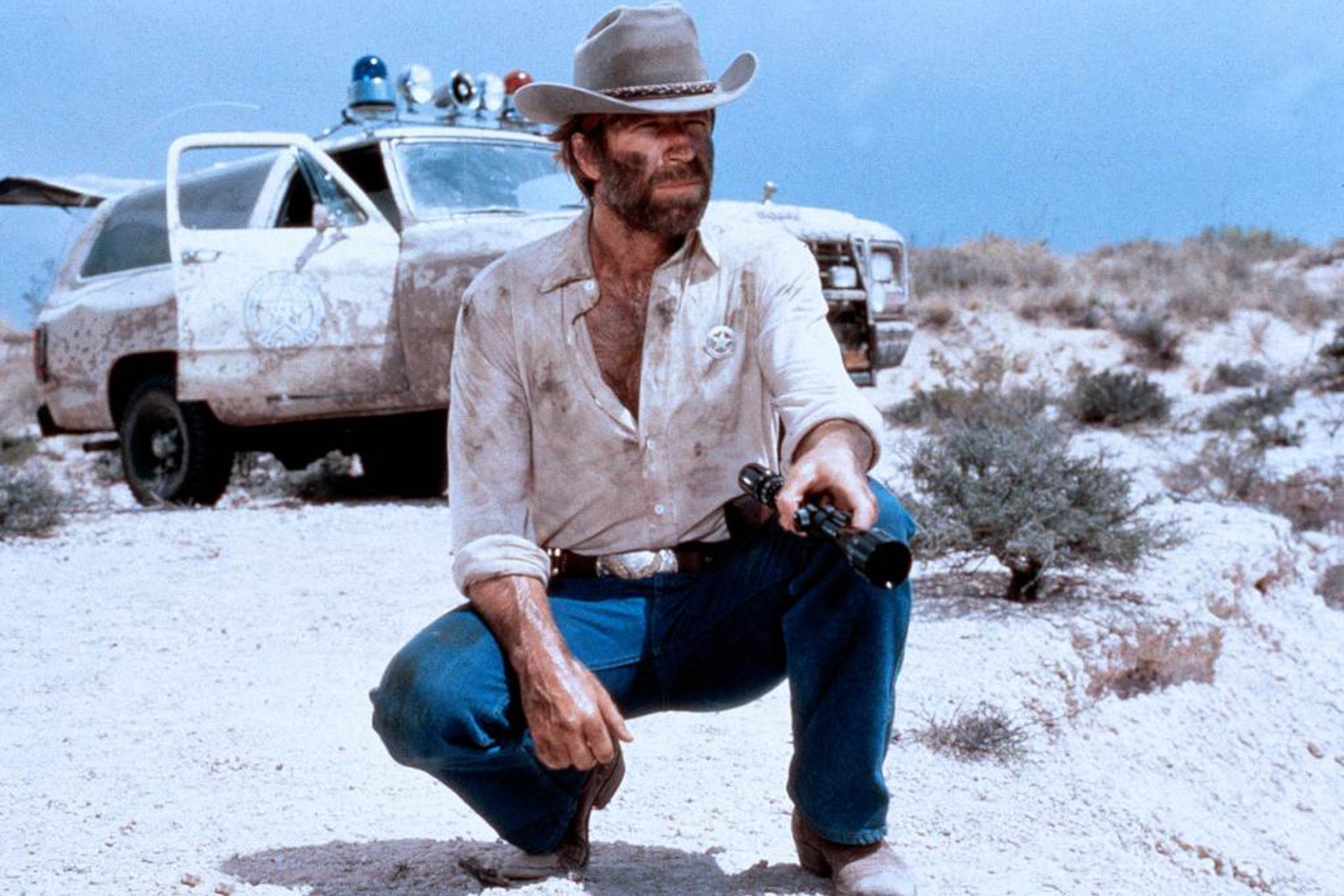 Chuck Norris as Ranger J.J. McQuade in Lone Wolf McQuade. 1983.