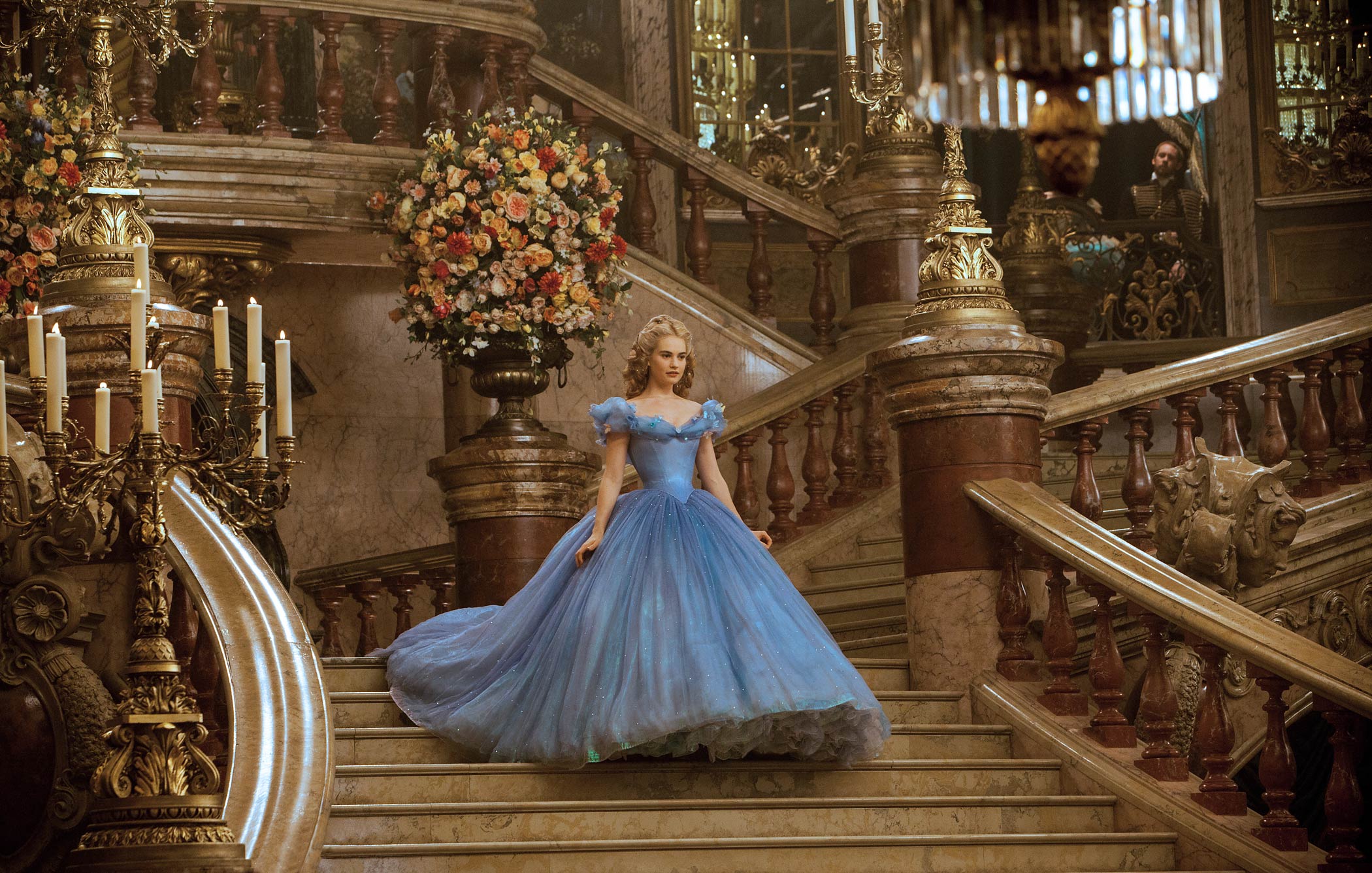 Lily James stars as Cinderella in Disney's live-action movie <i>Cinderella</i> (Jonathan Olley—Disney)