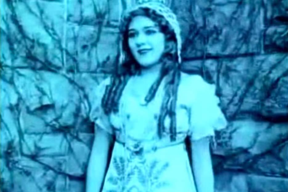 Silent film star Mary Pickford in Cinderella, 1914
