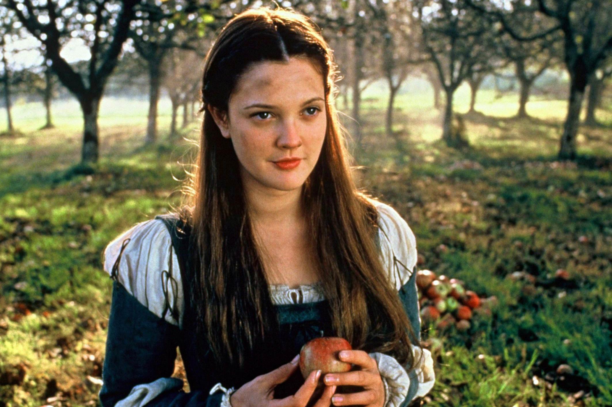Drew Barrymore in Ever After: A Cinderella Story, based loosely on the fairy tale, 1998