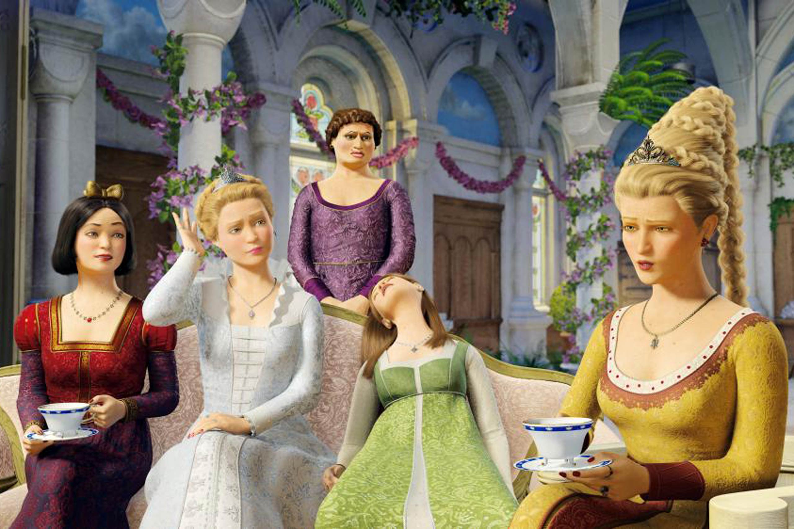 Amy Sedaris (second from left) as Cinderella in Shrek the Third, 2007