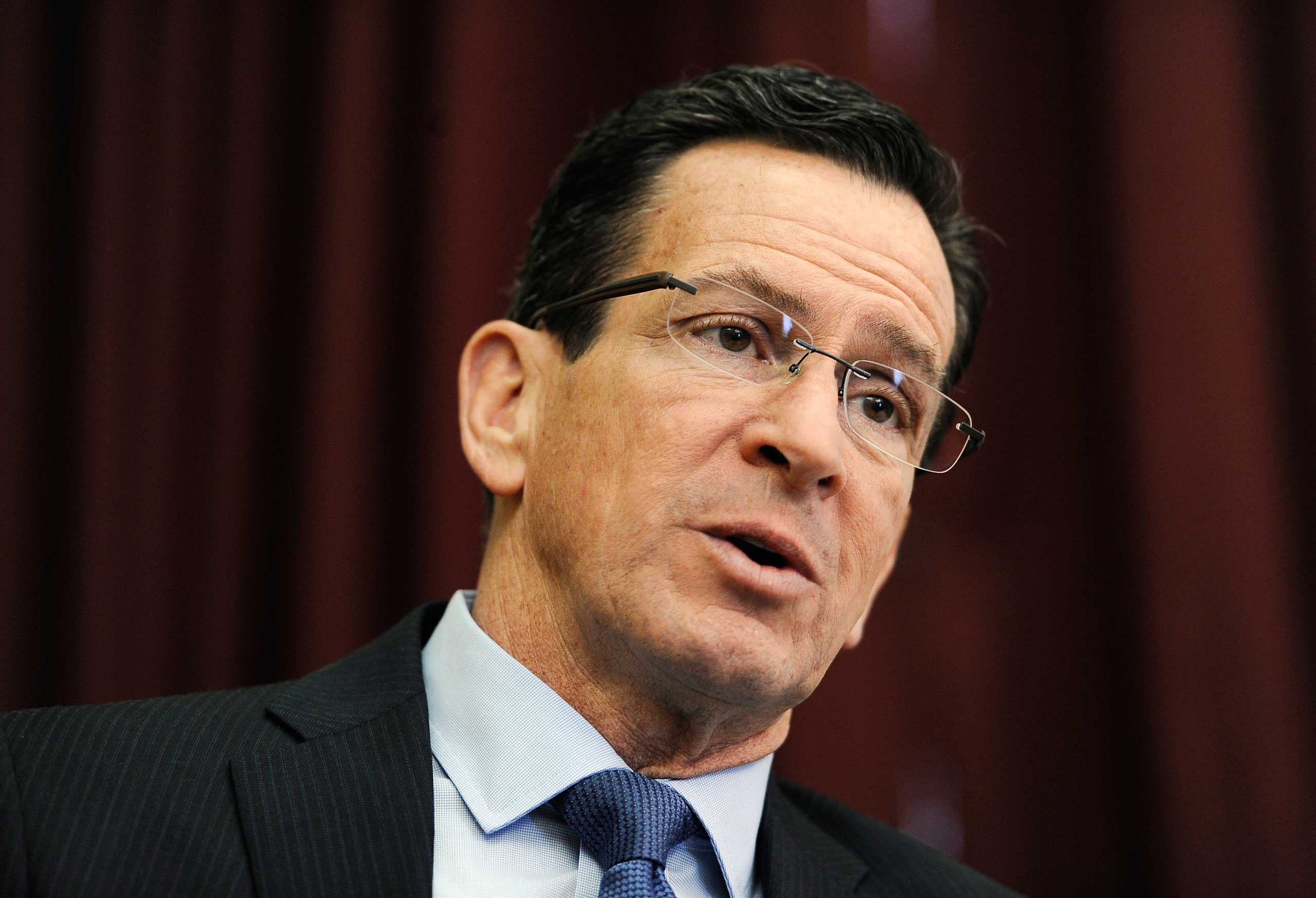 Connecticut Gov. Dannel P. Malloy is interviewed by The Associated Press in his office at the State Capital before he is sworn in for his second term, Jan. 7, 2015, in Hartford, Conn. (Jessica Hill—AP)