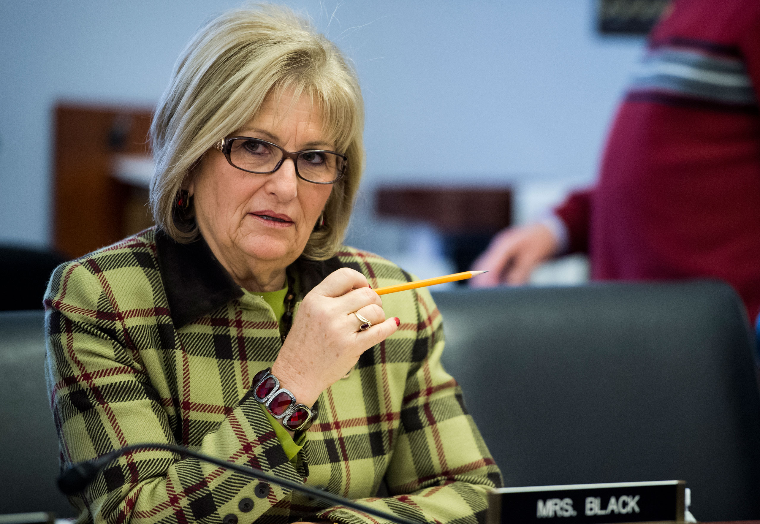 Rep. Diane Black takes her seat for the House Budget Committee hearing on "The Congressional Budget Office's (CBO) Budget and Economic Outlook" on  Jan. 27, 2015. (Bill Clark—CQ Roll Call/AP)