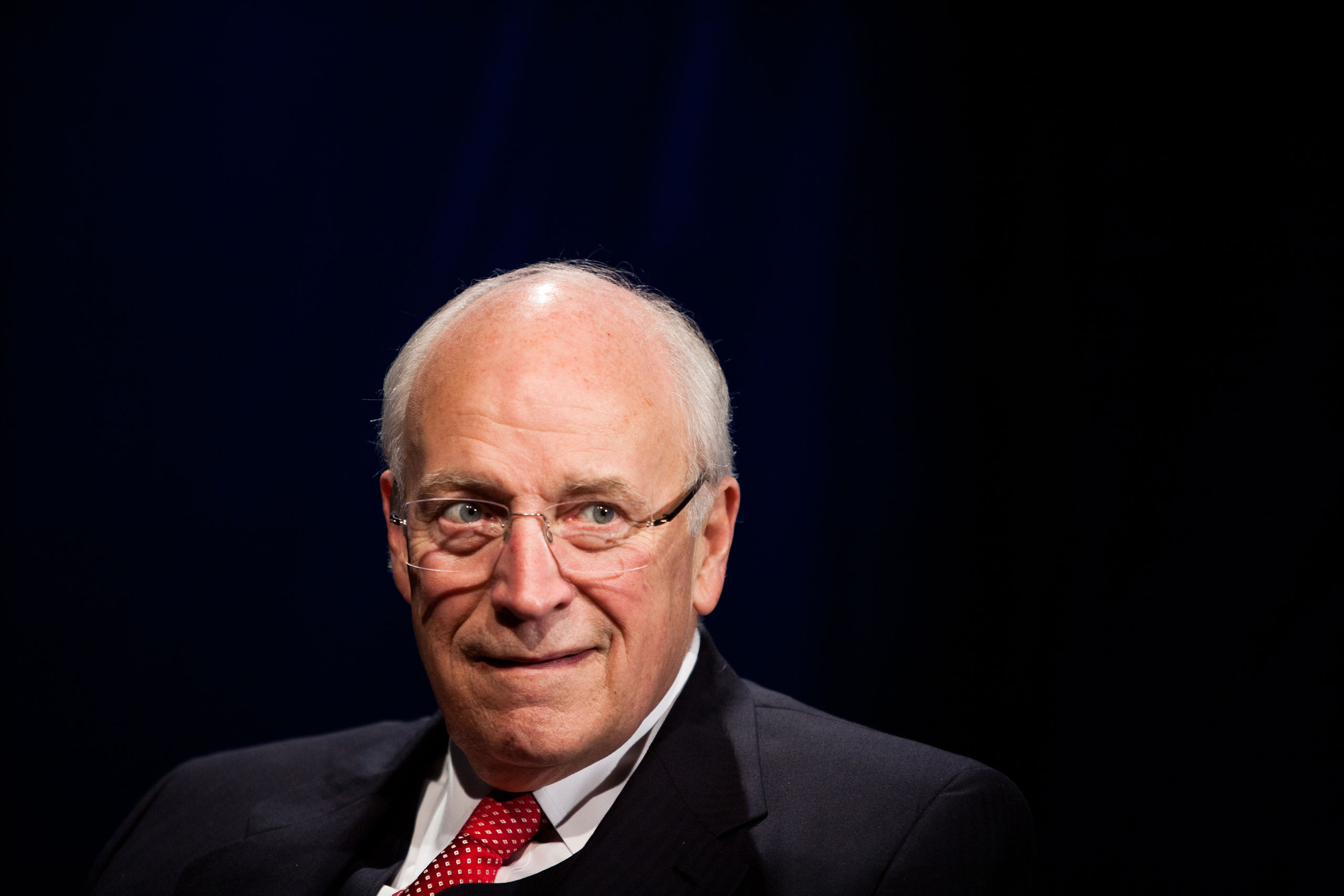 Former Vice President Dick Cheney is interviewed by SiriusXM Patriot host David Webb at SiriusXM studios on Oct. 25, 2011 in Washington, DC. (Brendan Hoffman—Getty Images)