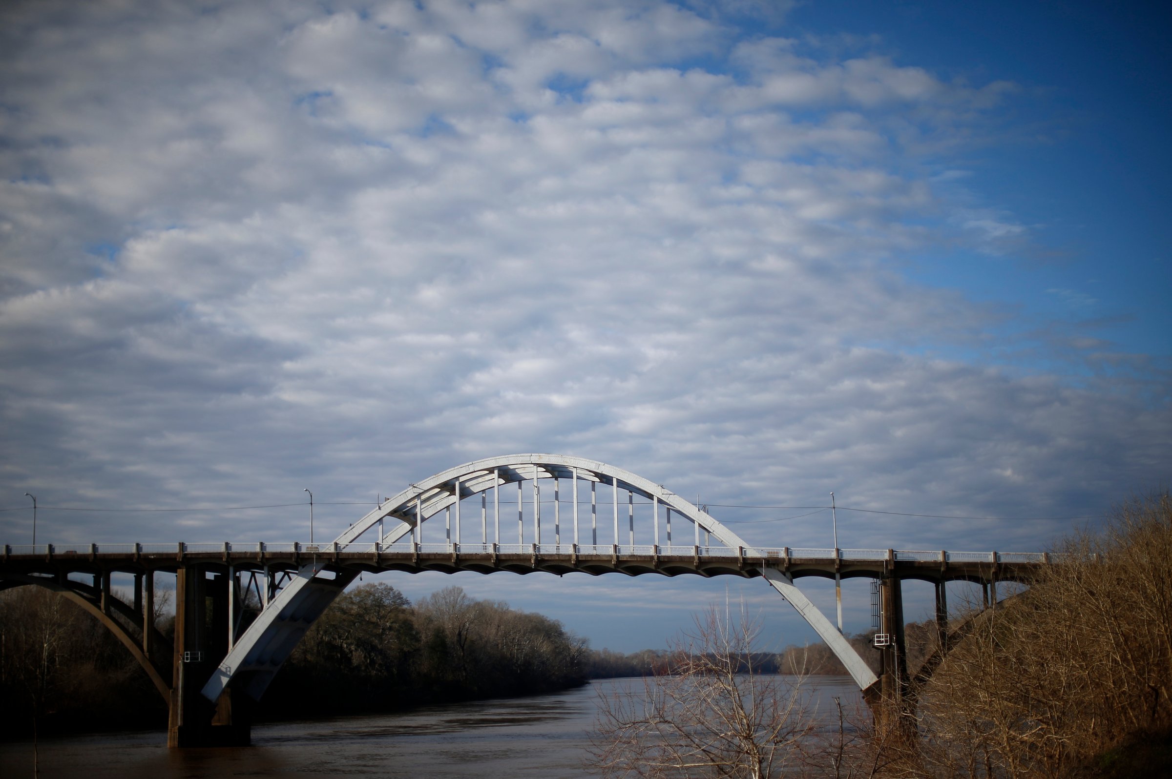 The Edmund Pettus Bridge is seen in Selma, Alabama on Jan. 9, 2015.
