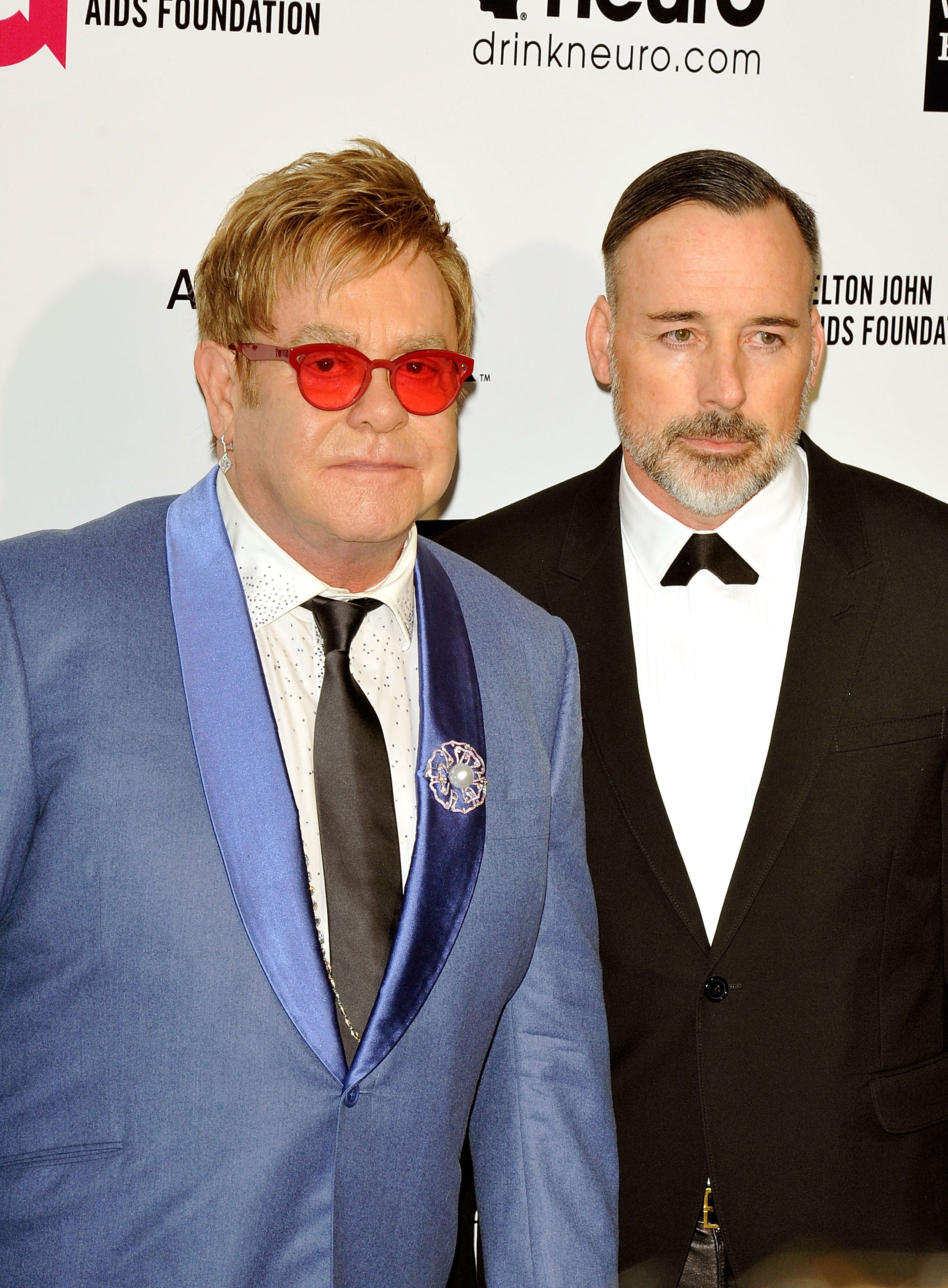 Elton John and David Furnish attend the 23rd Annual Elton John AIDS Foundation's Oscar Viewing Party on Feb. 22, 2015 in Los Angeles. (Michael Tullberg—Getty Images)