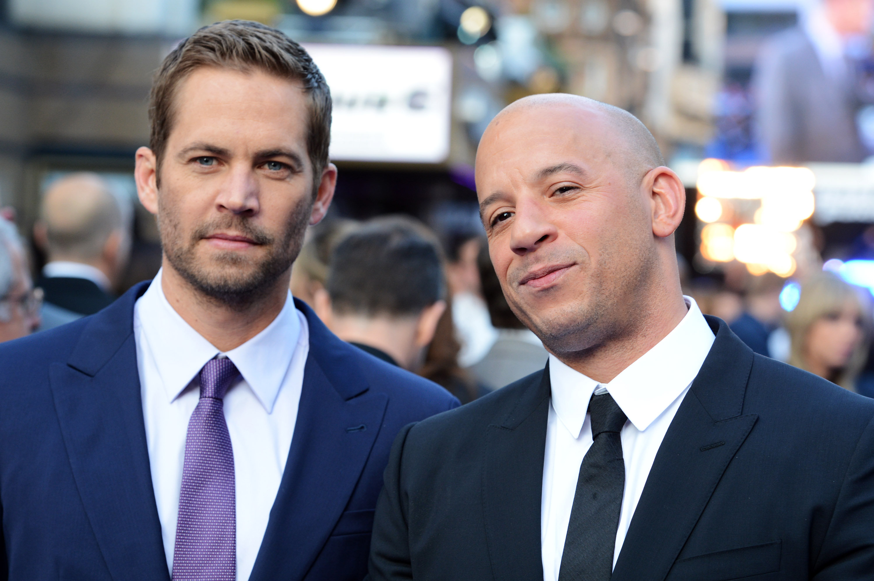 Paul Walker (L) and Vin Diesel attend the world premiere of 'Fast And Furious 6' at The Empire Leicester Square on May 7, 2013 in London, England. (Dave Hogan—Getty Images)