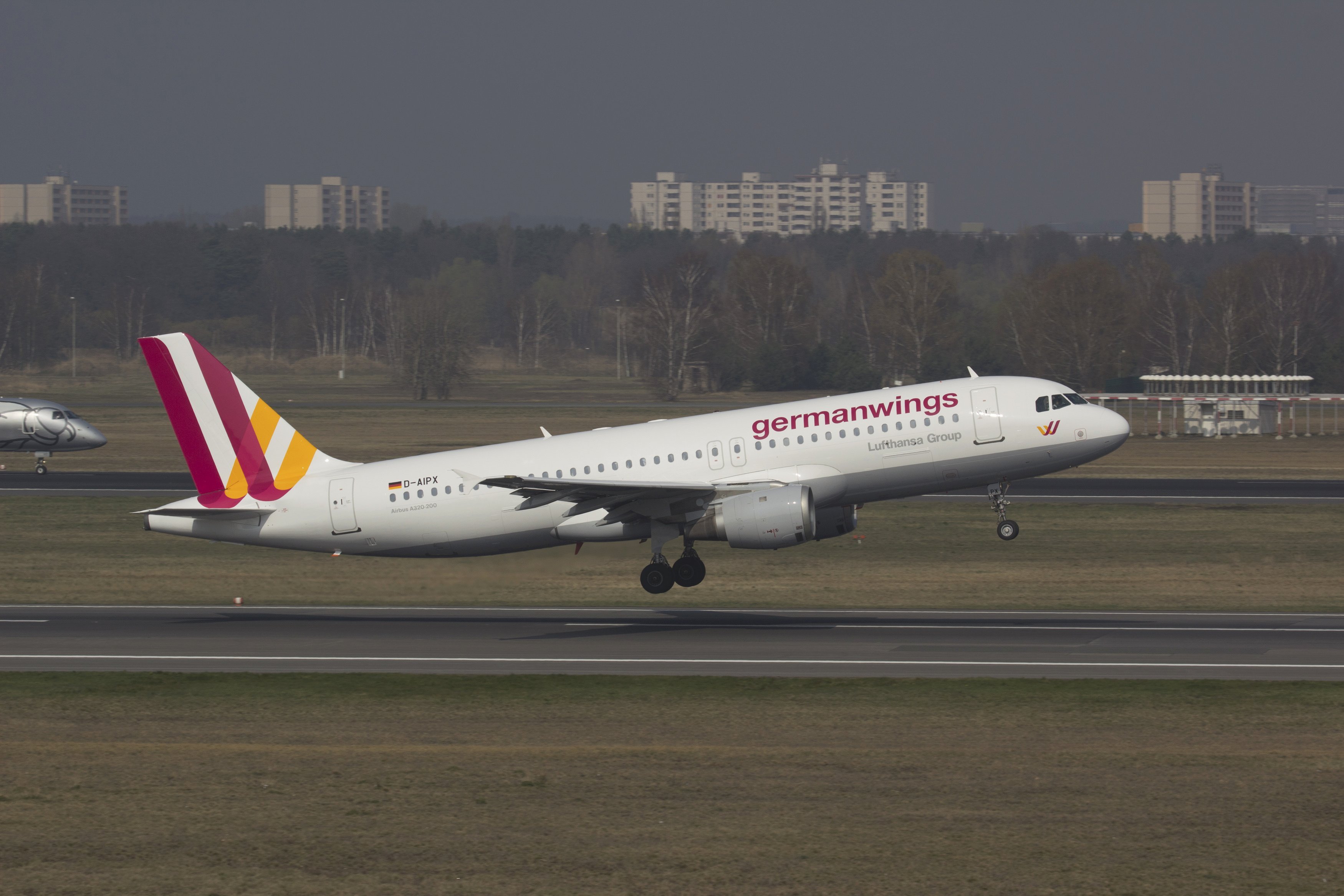 A Germanwings Airbus A320 is seen at the Berlin airport, March 29, 2014. An Airbus plane of the same model crashed in southern France en route from Barcelona to Duesseldorf, on March 24, 2015 police and aviation officials said. (Jan Seba—Reuters)
