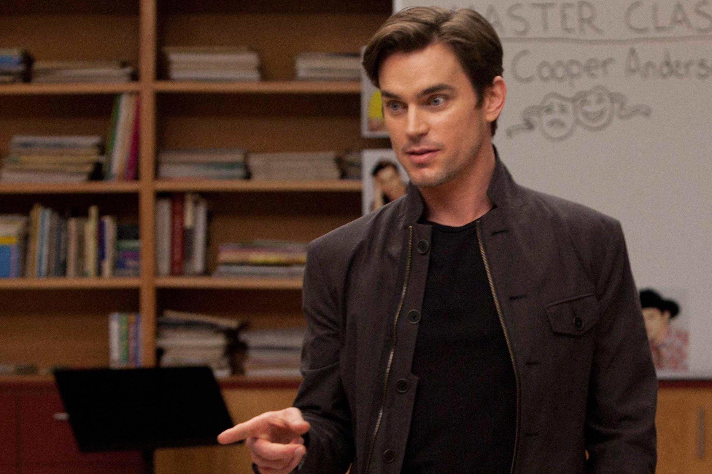GLEE: Blaine's older brother Cooper (guest star Matt Bomer) teaches an acting master class to the glee club in &quot;Big Brother,&quot; the Spring Premiere episode of GLEE airing Tuesday, April 10 (8:00-9:00 PM ET/PT) on FOX. &#xa9;2012 Fox Broadcasting Co. Cr: Adam Rose/FOX