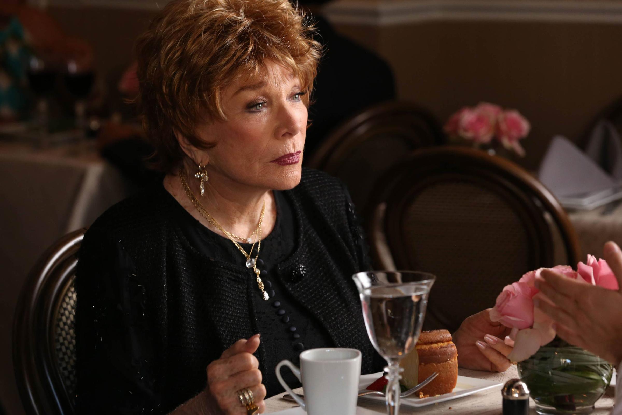 GLEE: Shirley MacLaine guest-stars in the "Back-Up Plan" episode of GLEE airing Tuesday, April 29 (8:00-9:00 PM ET/PT) on FOX. ©2014 Fox Broadcasting Co. CR: Tyler Golden/FOX