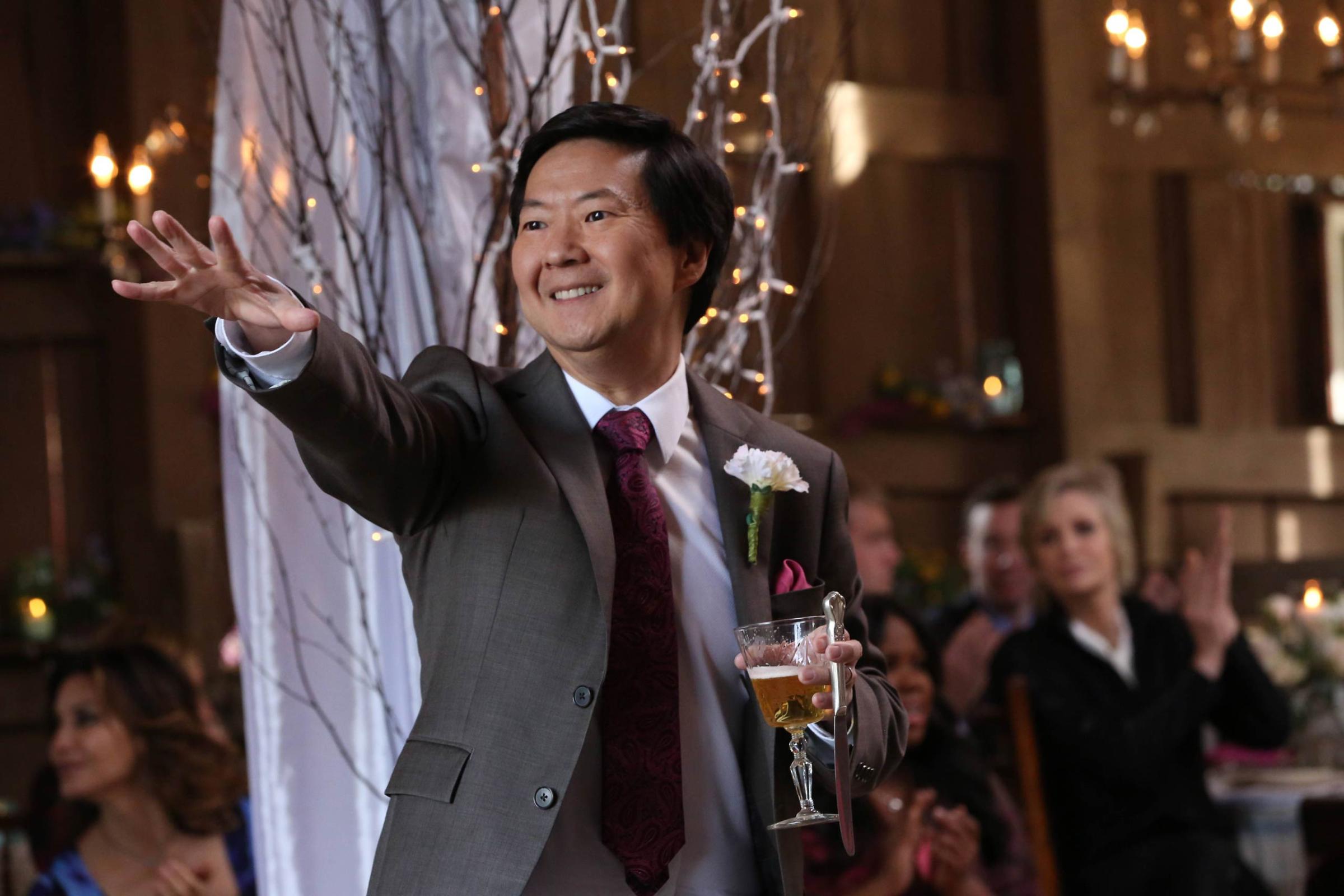 GLEE: Ken Jeong guest stars in the "Wedding" episode of GLEE airing Friday, Feb. 20 (9:00-10:00 PM ET/PT) on FOX. ©2015 Fox Broadcasting Co. CR: Adam Rose/FOX