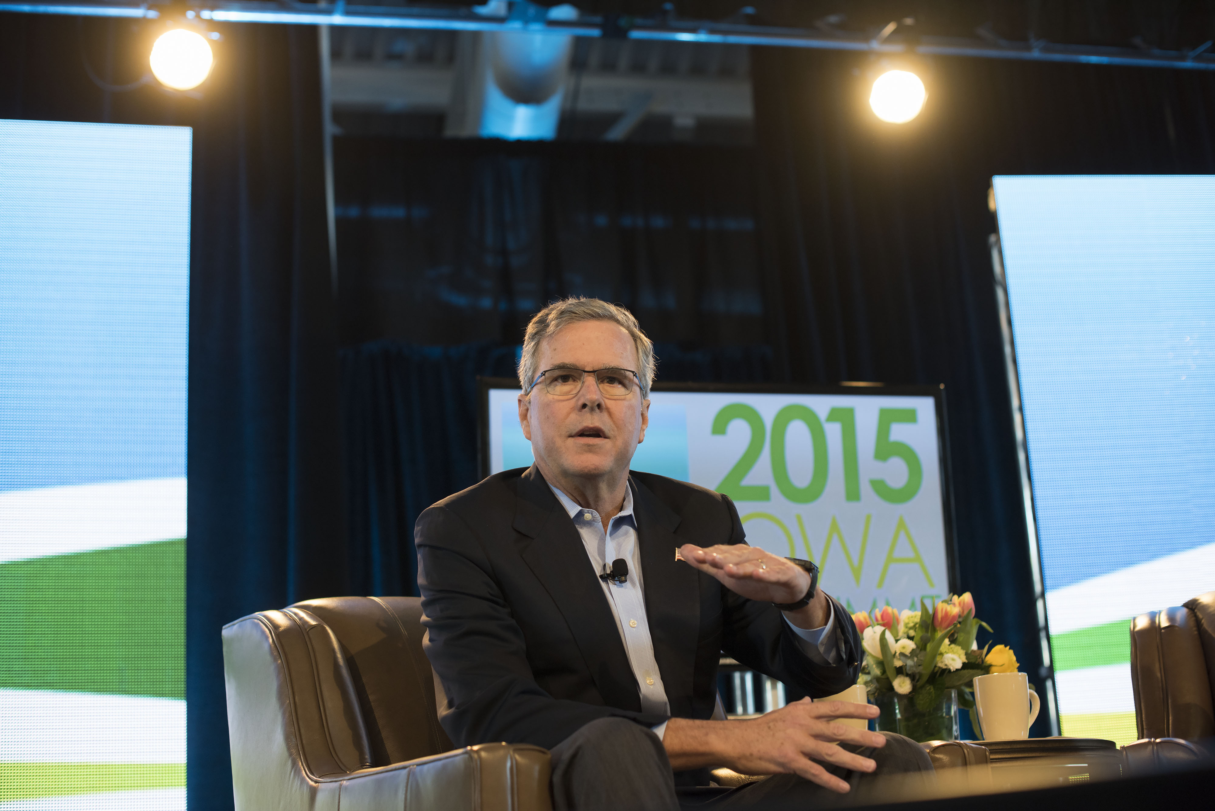 Jeb Bush, former governor of Florida, speaks during the Iowa Ag Summit at the Iowa State Fairgrounds in Des Moines, Iowa on March 7, 2015 (Daniel Acker—Bloomberg Finance LP 2015/Getty Images)