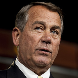 U.S. House Speaker John Boehner, a Republican from Ohio, speaks during his weekly news conference at the Capitol in Washington, D.C., U.S., on Thursday, June 19, 2014. Boehner said terrorism has spread "exponentially" during President Barack Obama's administration and that Obama needs an "overall strategy" to stem the rise of terrorism in the Middle East. Photographer: Pete Marovich/Bloomberg via Getty Images (Pete Marovich—Bloomberg/Getty Images)