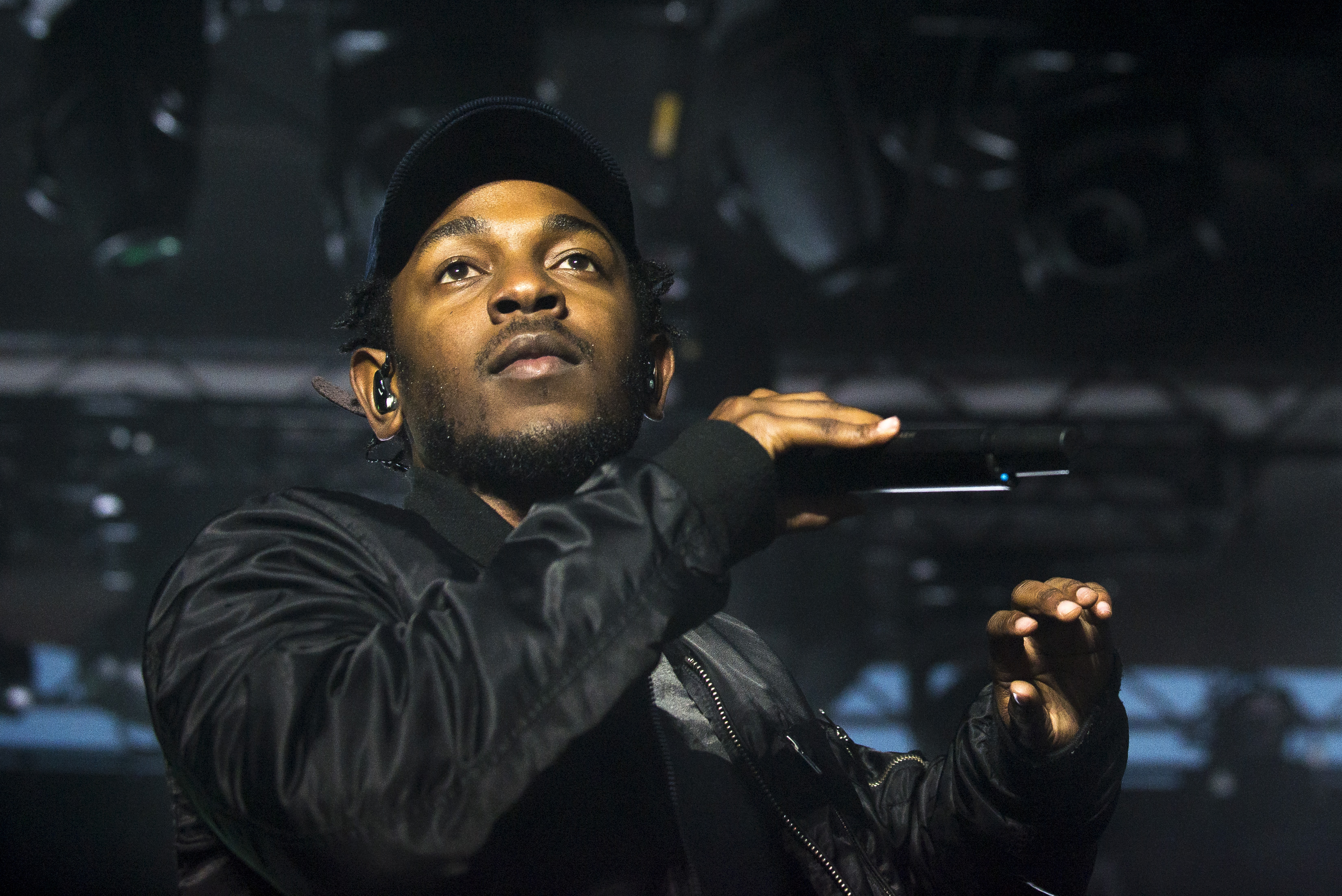 Kendrick Lamar performs during the Cleveland Cavaliers &amp; Turner Sports Home Opener Fan Fest on Oct. 30, 2014 in Cleveland, Ohio. (Angelo Merendino&mdash;Getty Images)