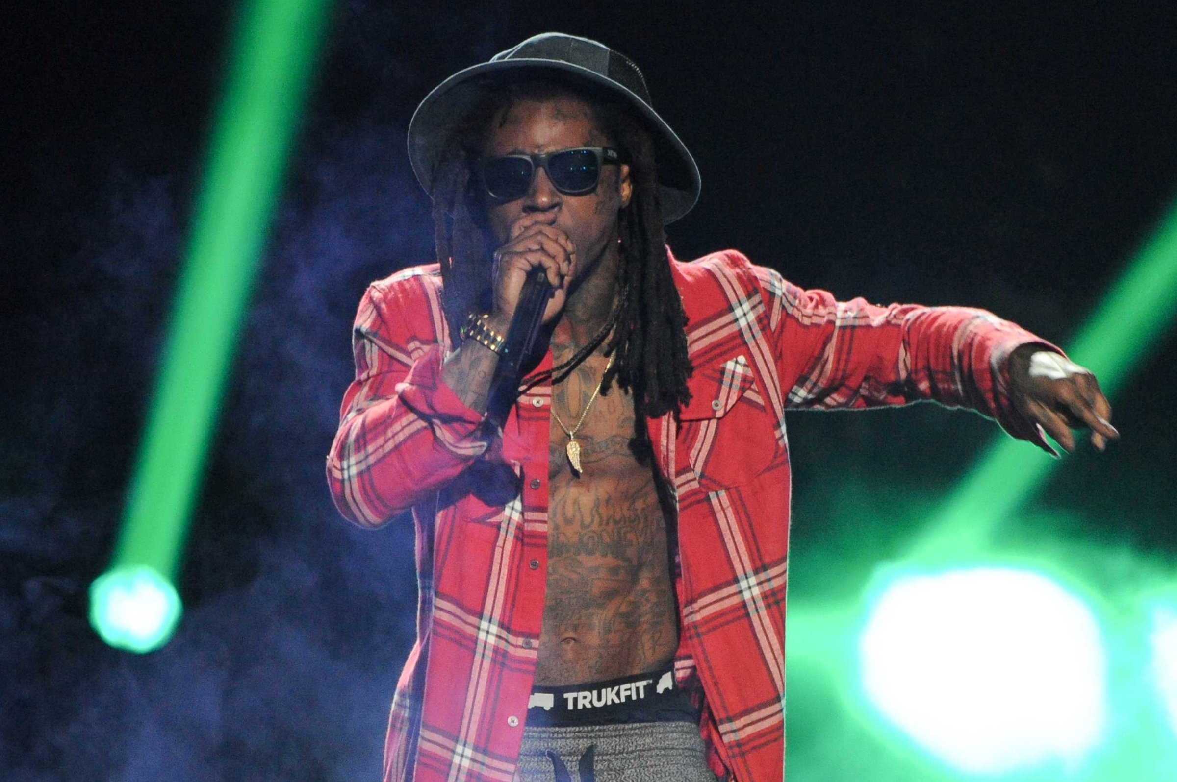 Rapper Lil Wayne performs in Los Angeles, California in 2014.