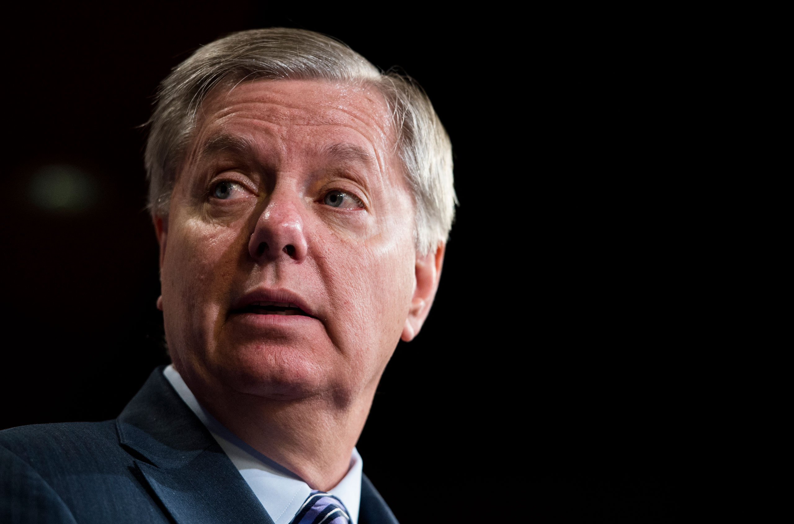 Sen. Lindsey Graham speaks during a news conference in Washington D.C., March 26, 2014 . (Bill Clark—CQ Roll Call/Getty Images)