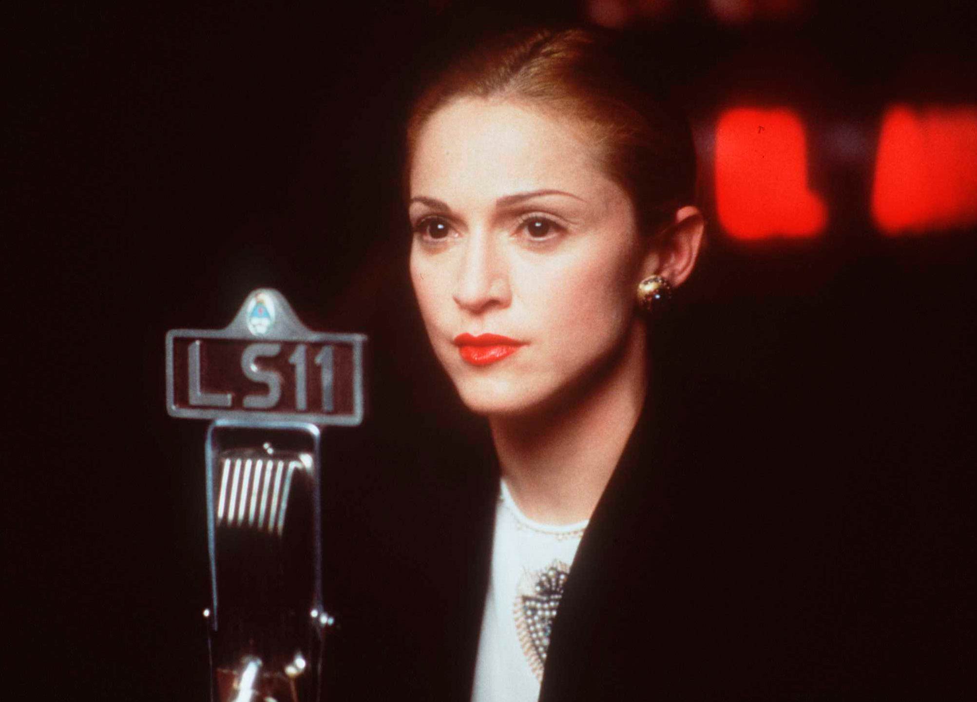 Madonna stars as Evita Perón in Evita, 1997.