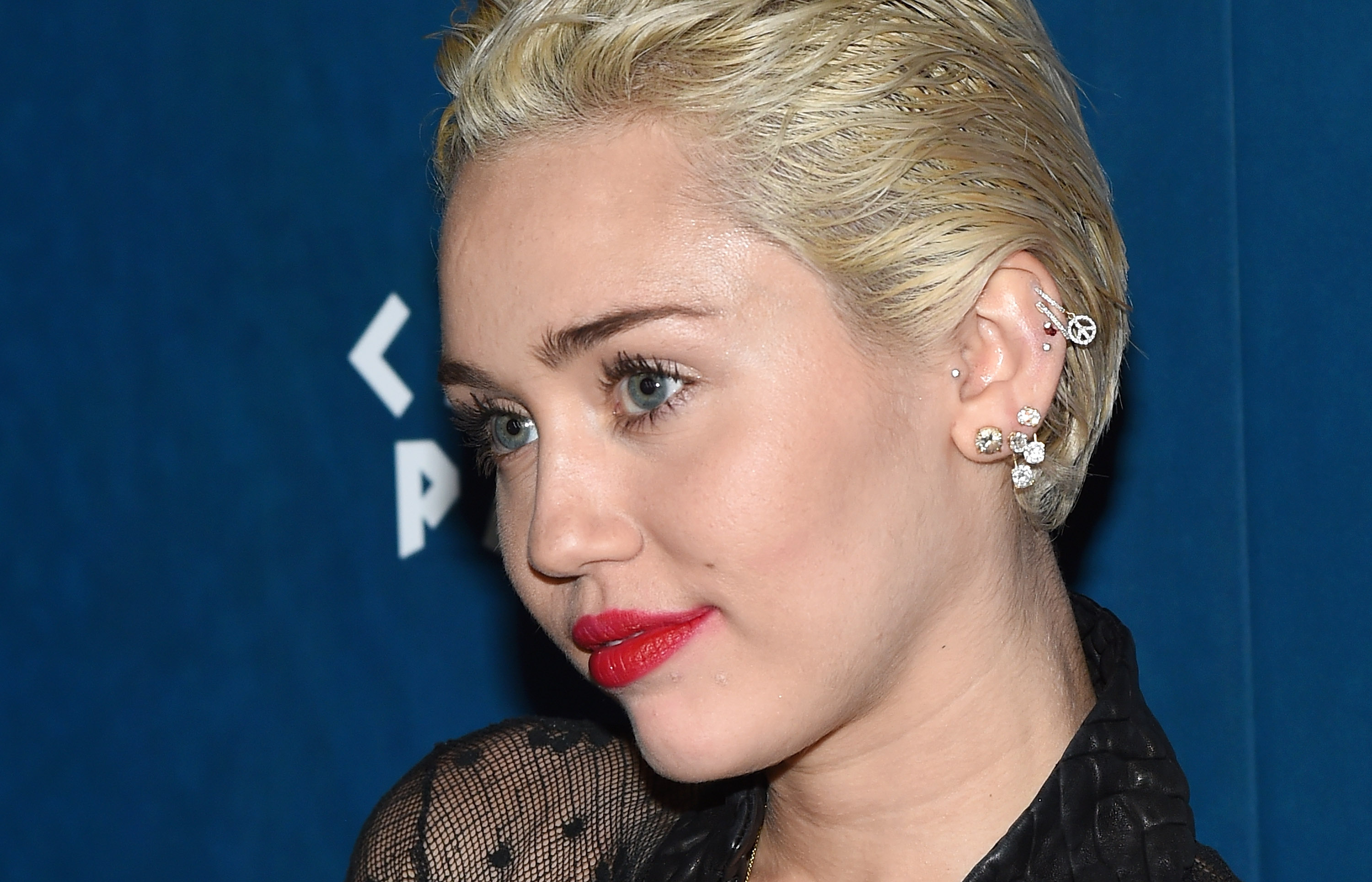 Entertainer Miley Cyrus makes an appearance at Omnia Nightclub at Caesars Palace on March 22, 2015 in Las Vegas.