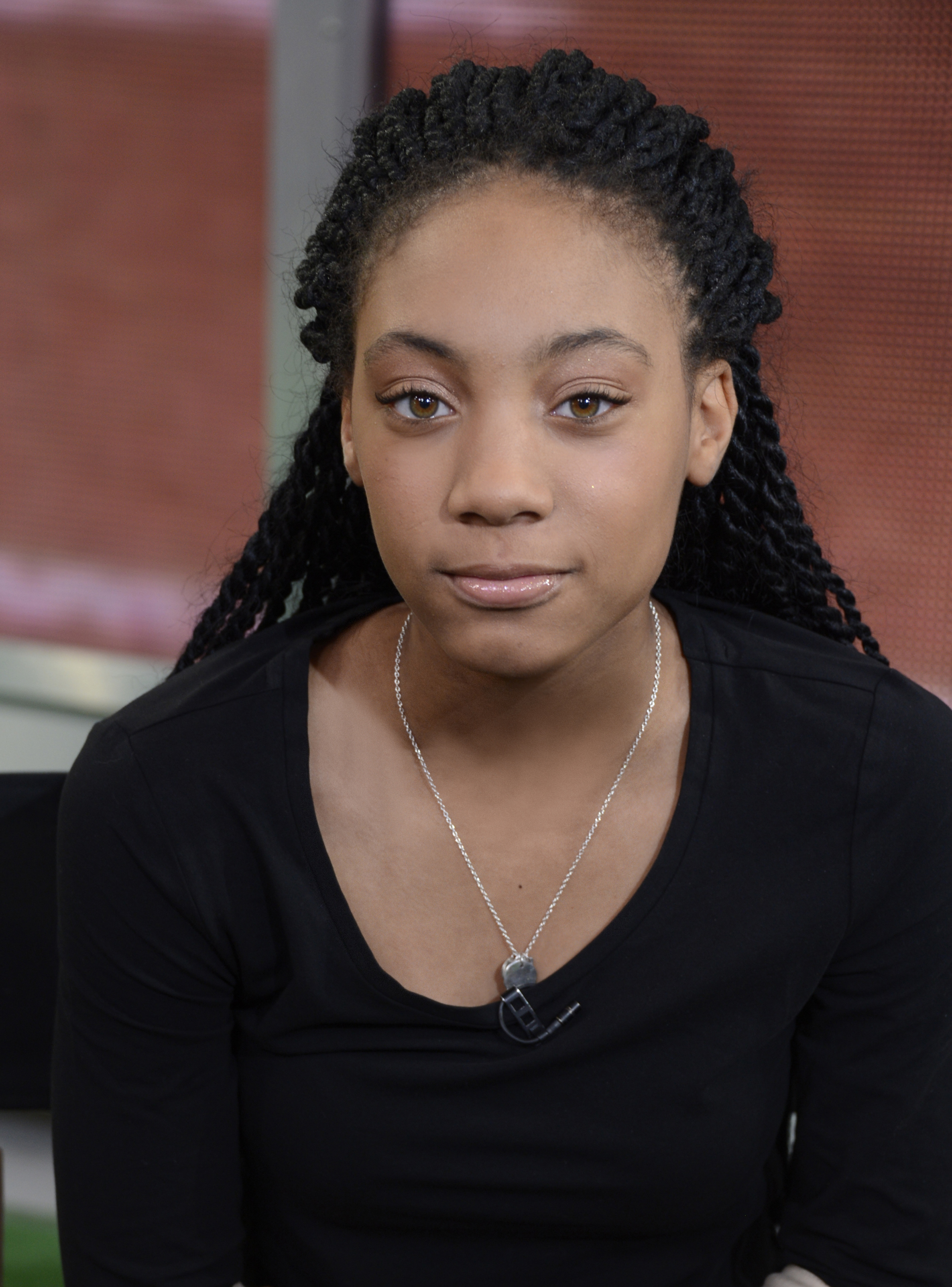 Mo'ne Davis, the first female pitcher to win a game in the Little League World Series and is in the National Baseball Hall of Fame on Good Morning America on March 10, 2015.