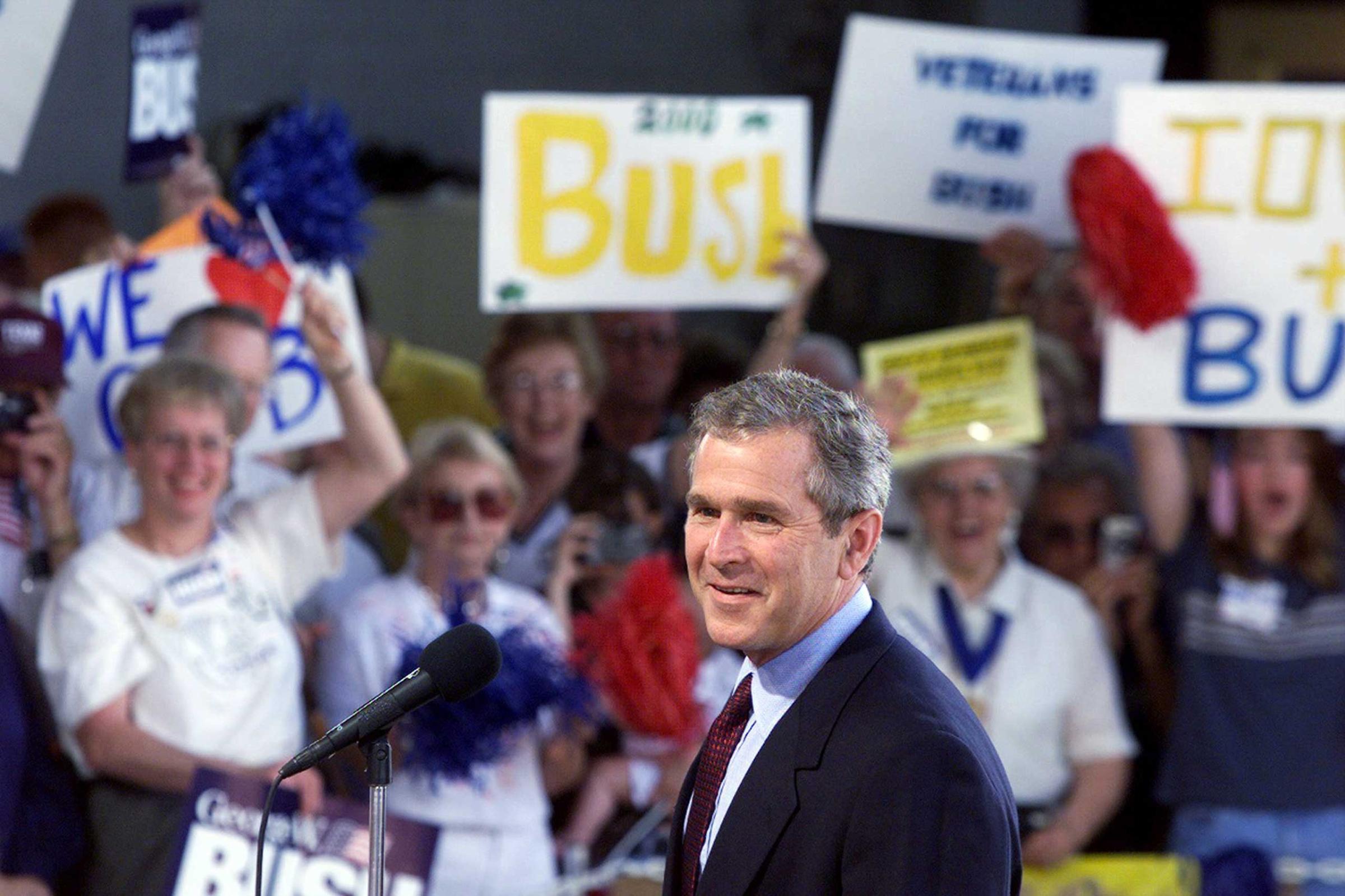 Gov. George W. Bush, of Texas, launching his presidential ca