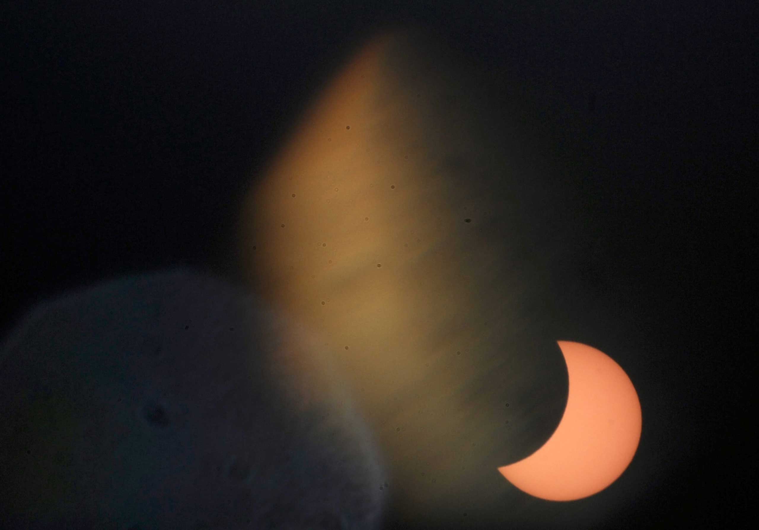 A partial solar eclipse of the sun is visible in Rabat, Morocco on March 20, 2015.