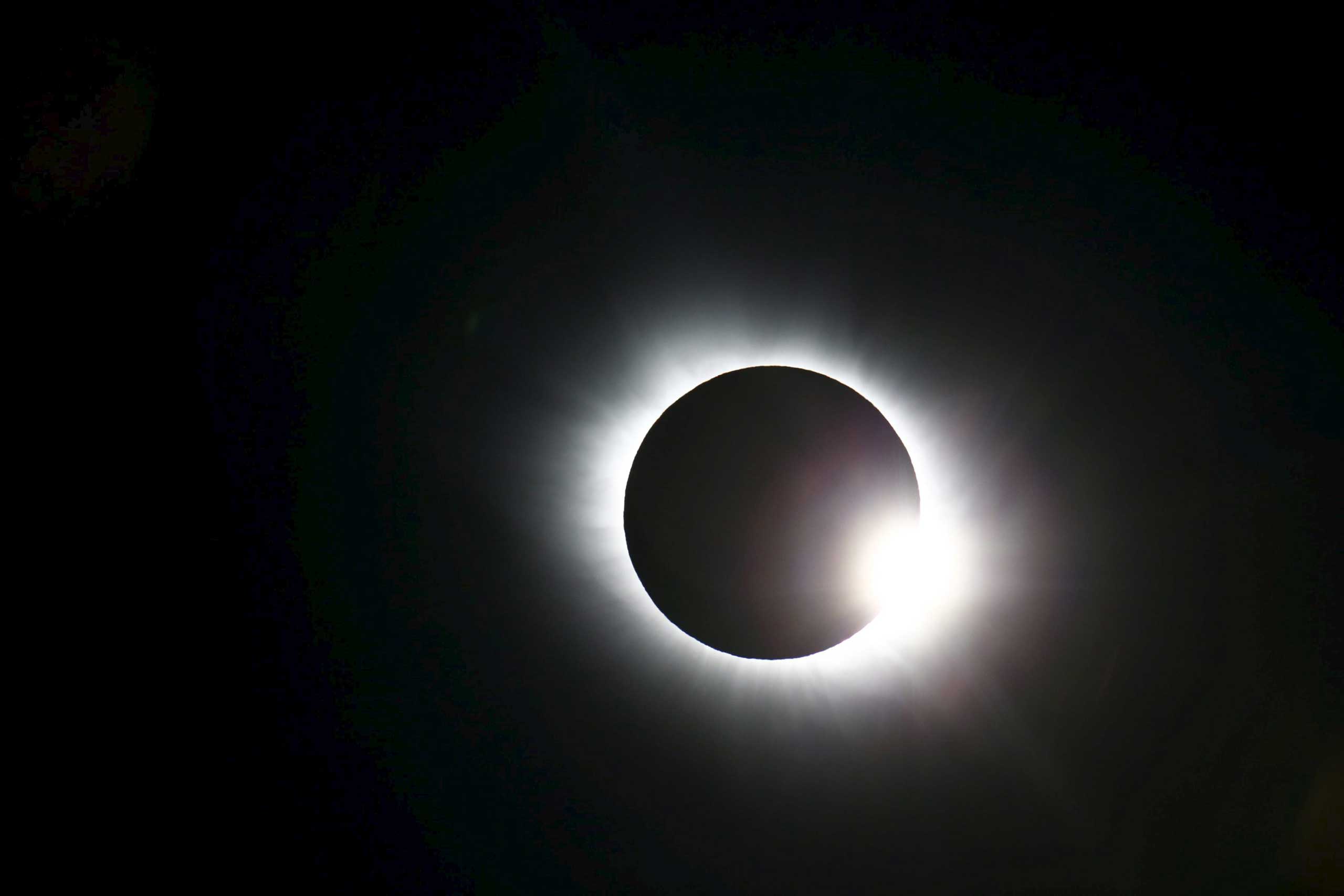 A total solar eclipse occurs over Svalbard, Norway on March 20, 2015.